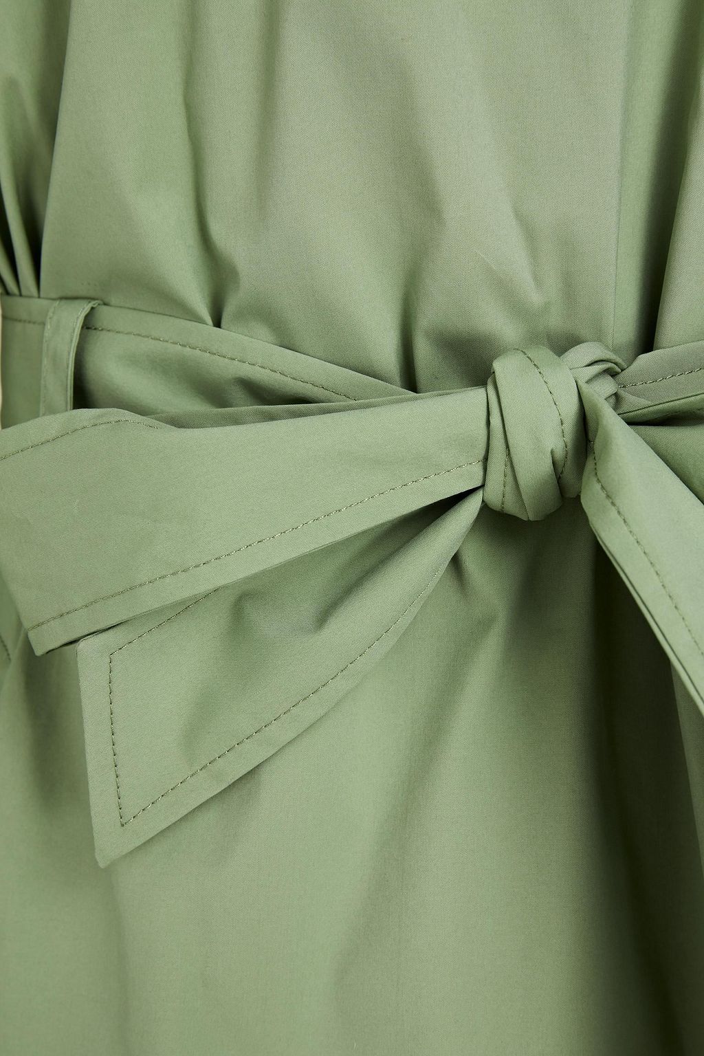 SANDRO Arie belted cotton-blend hooded trench coat