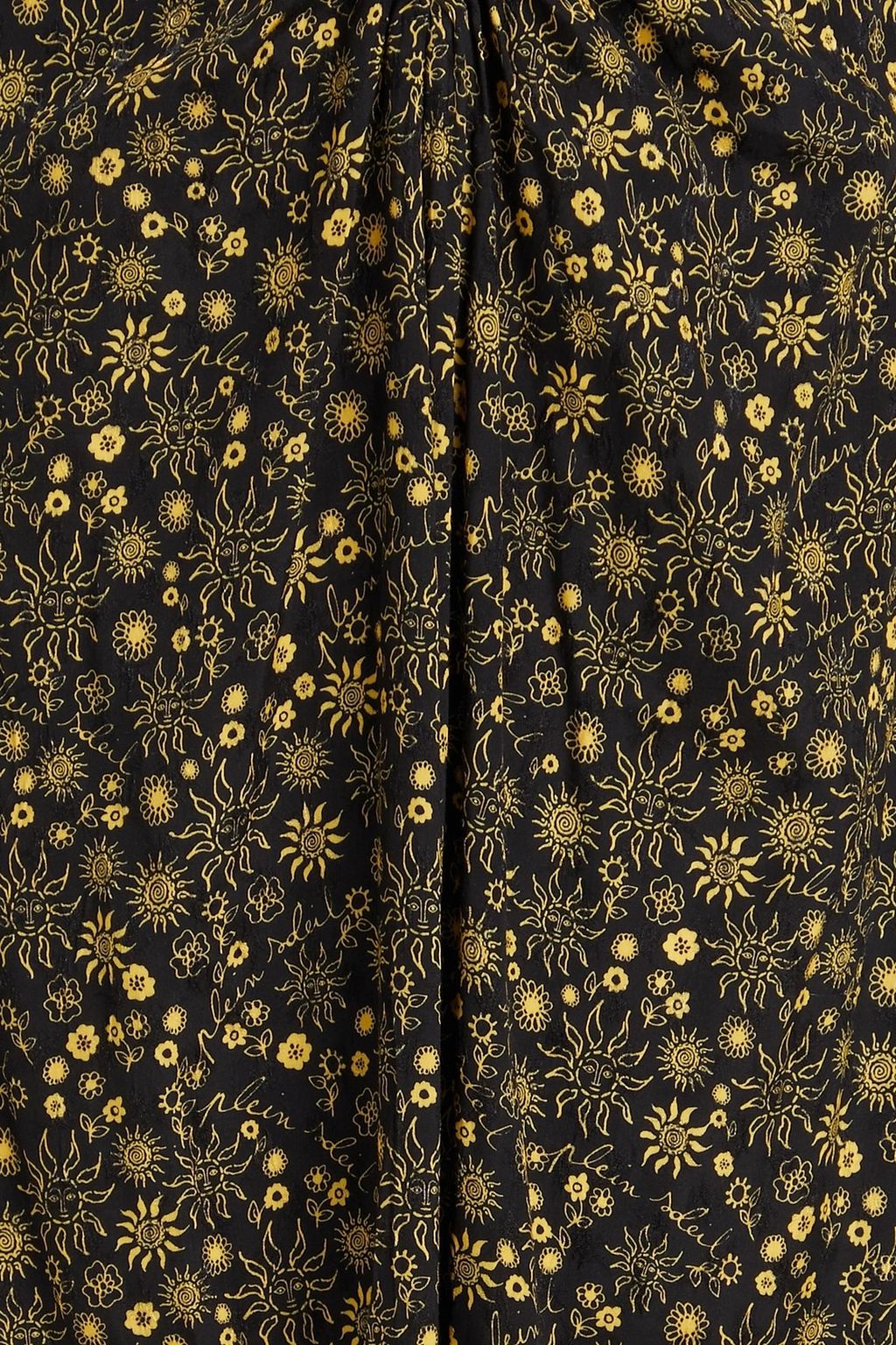 SANDRO Ruched printed jacquard midi dress