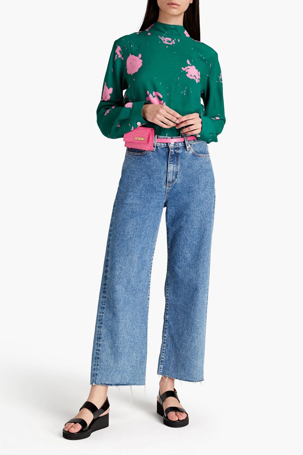 MARNI Floral-print crepe blouse