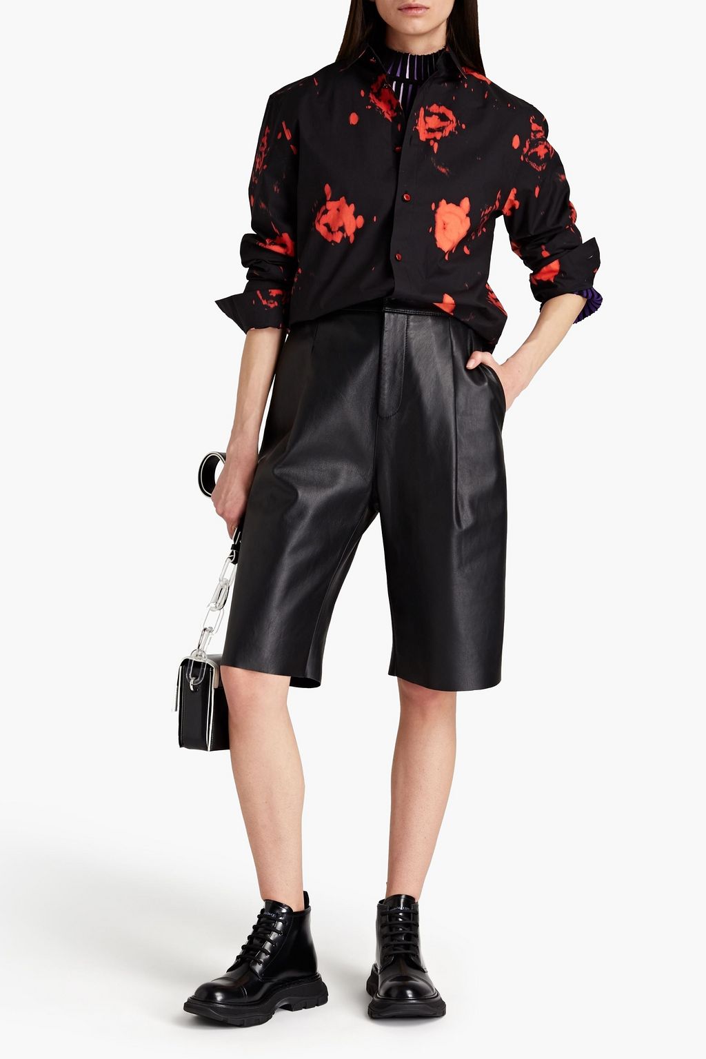 MARNI Floral-print cotton-poplin shirt