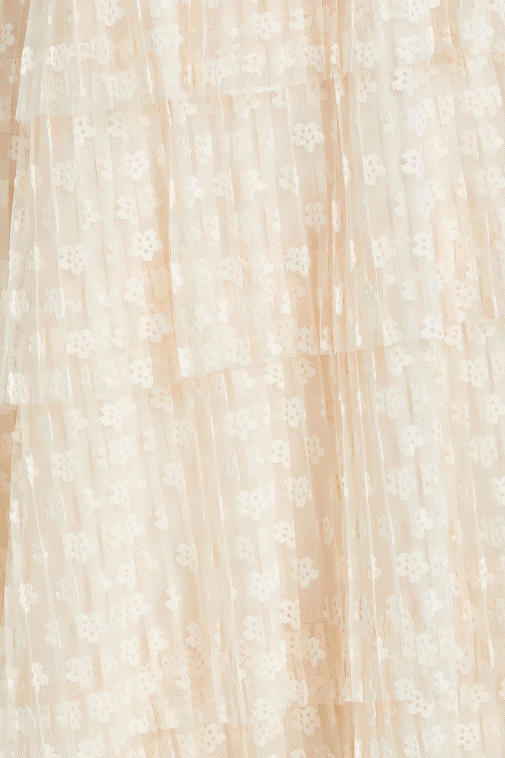 SANDRO Bianca embroidered tiered tulle midi dress