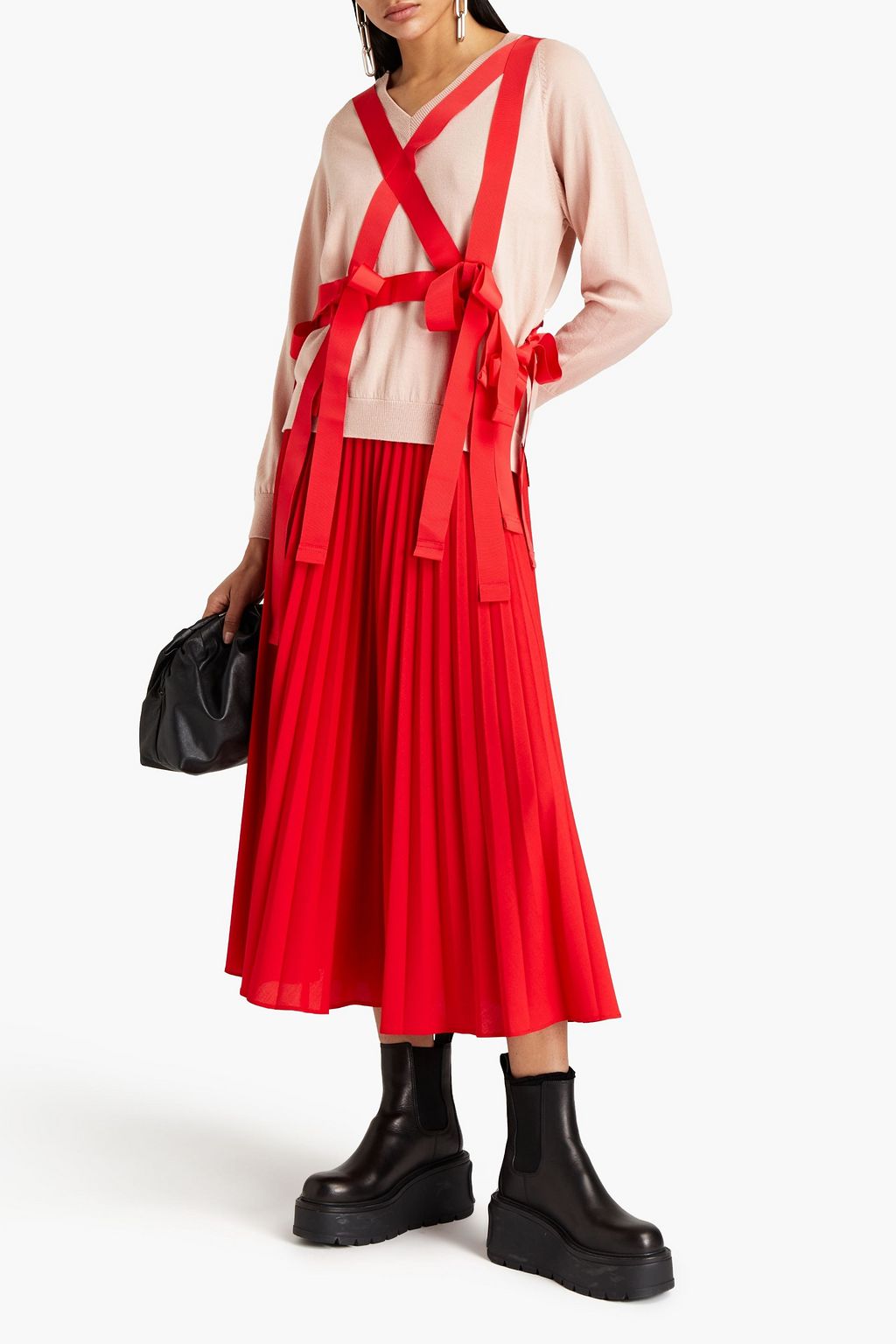 SIMONE ROCHA Bow-detailed wool sweater