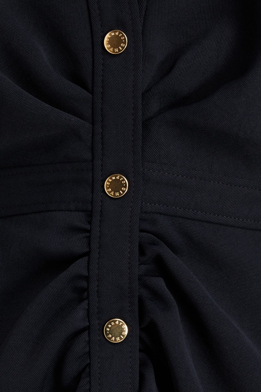 SANDRO Teana gathered twill mini dress