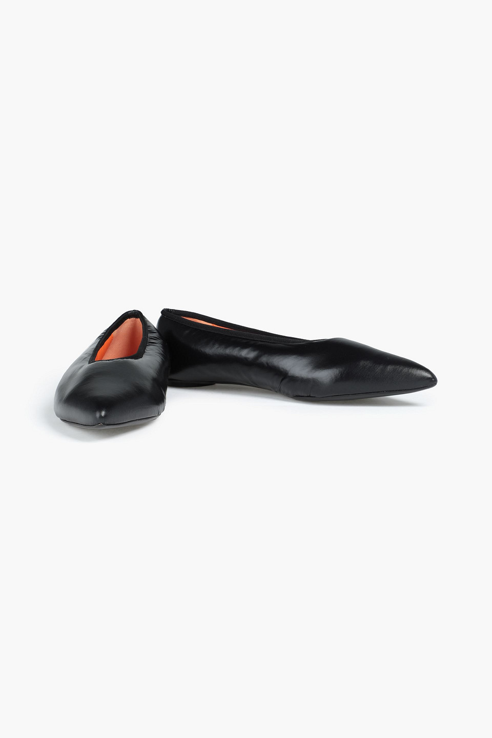 Marni Shell Point-toe Flats In Black