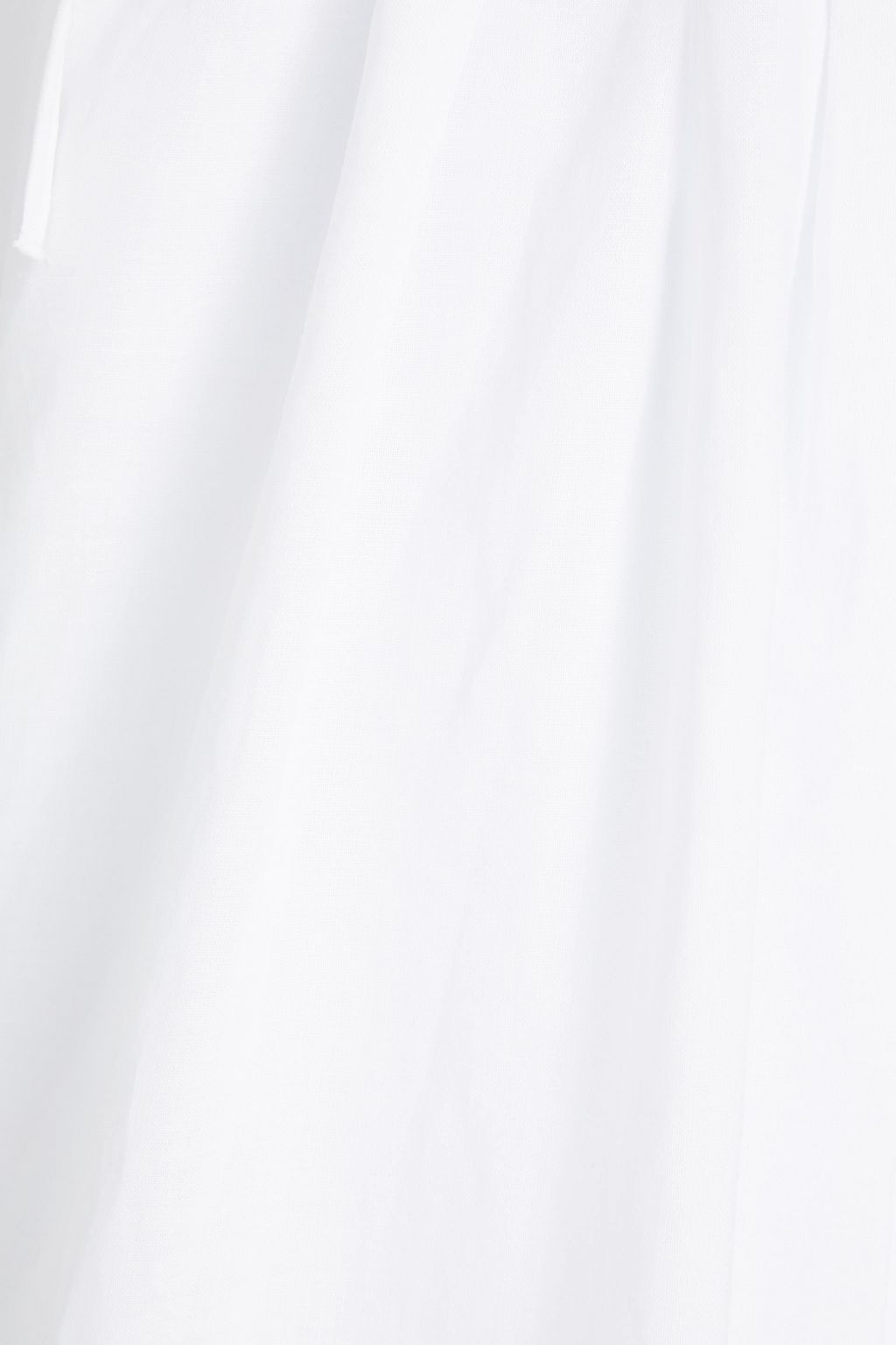 SANDRO Cutout pleated ramie midi dress