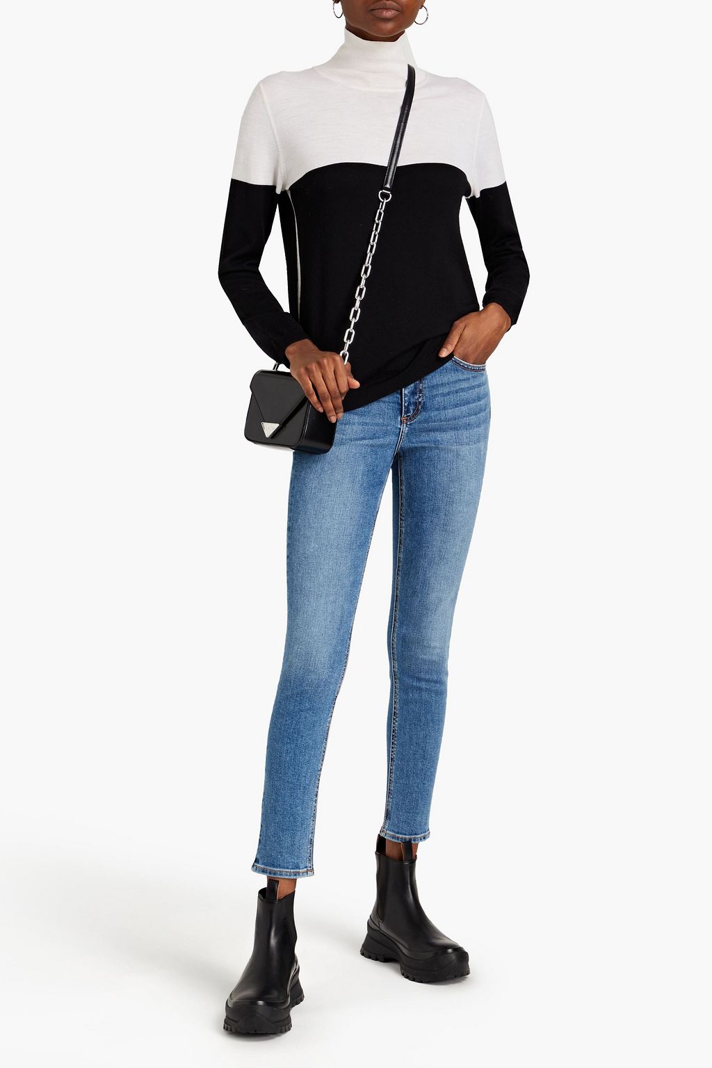 RAG & BONE Cate faded mid-rise skinny jeans