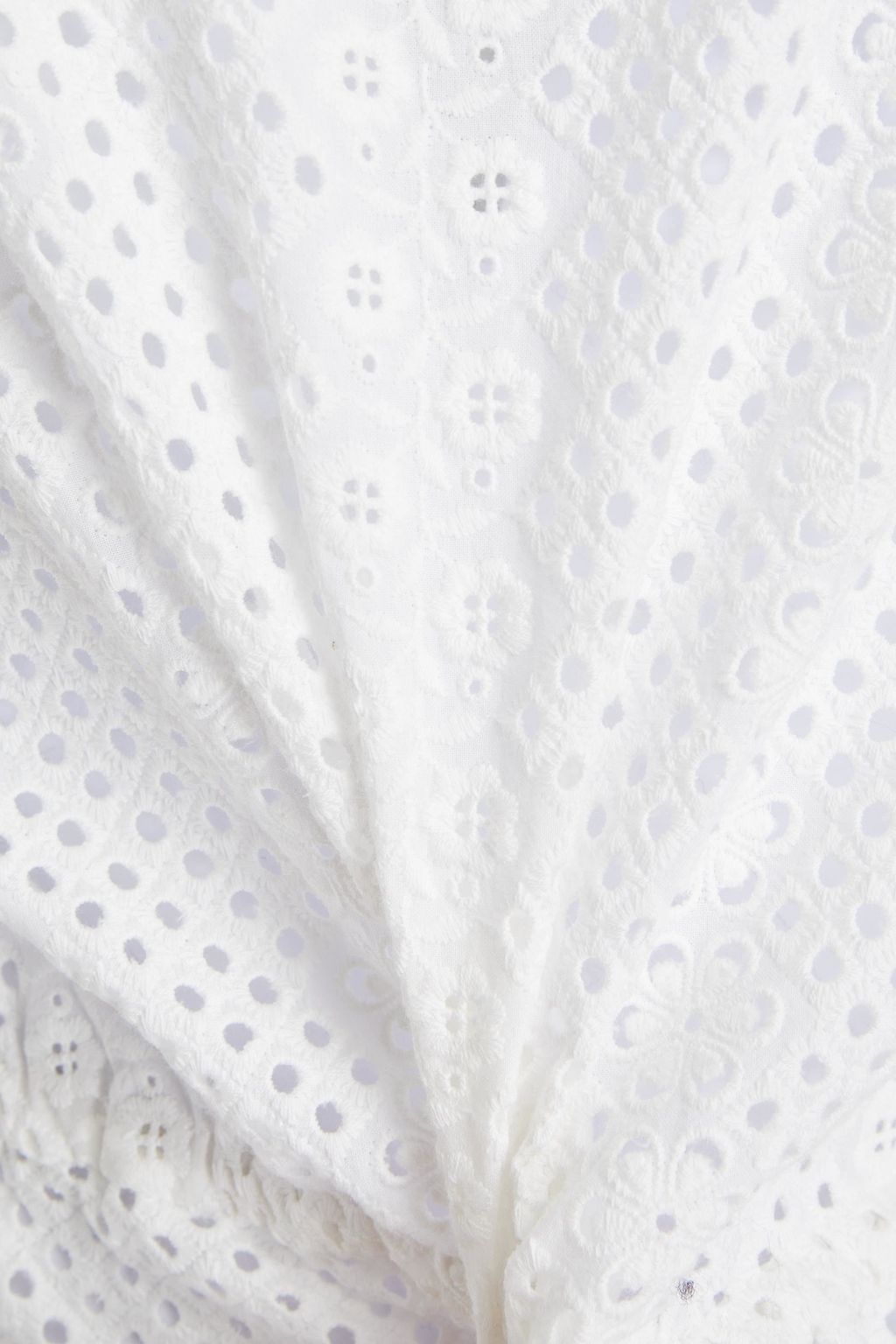 SANDRO Ursula ruffled broderie anglaise cotton blouse