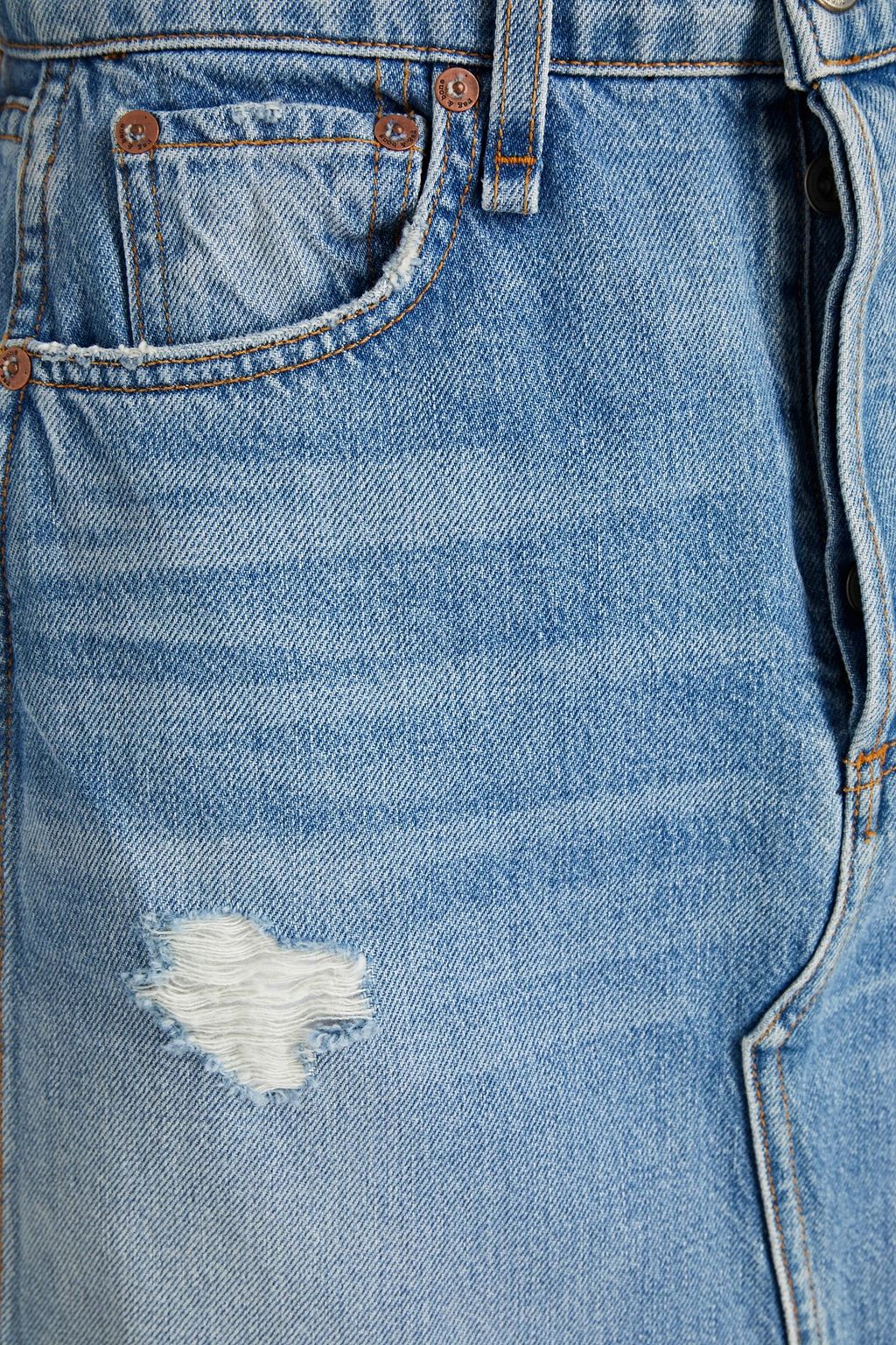 RAG & BONE Distressed denim skirt