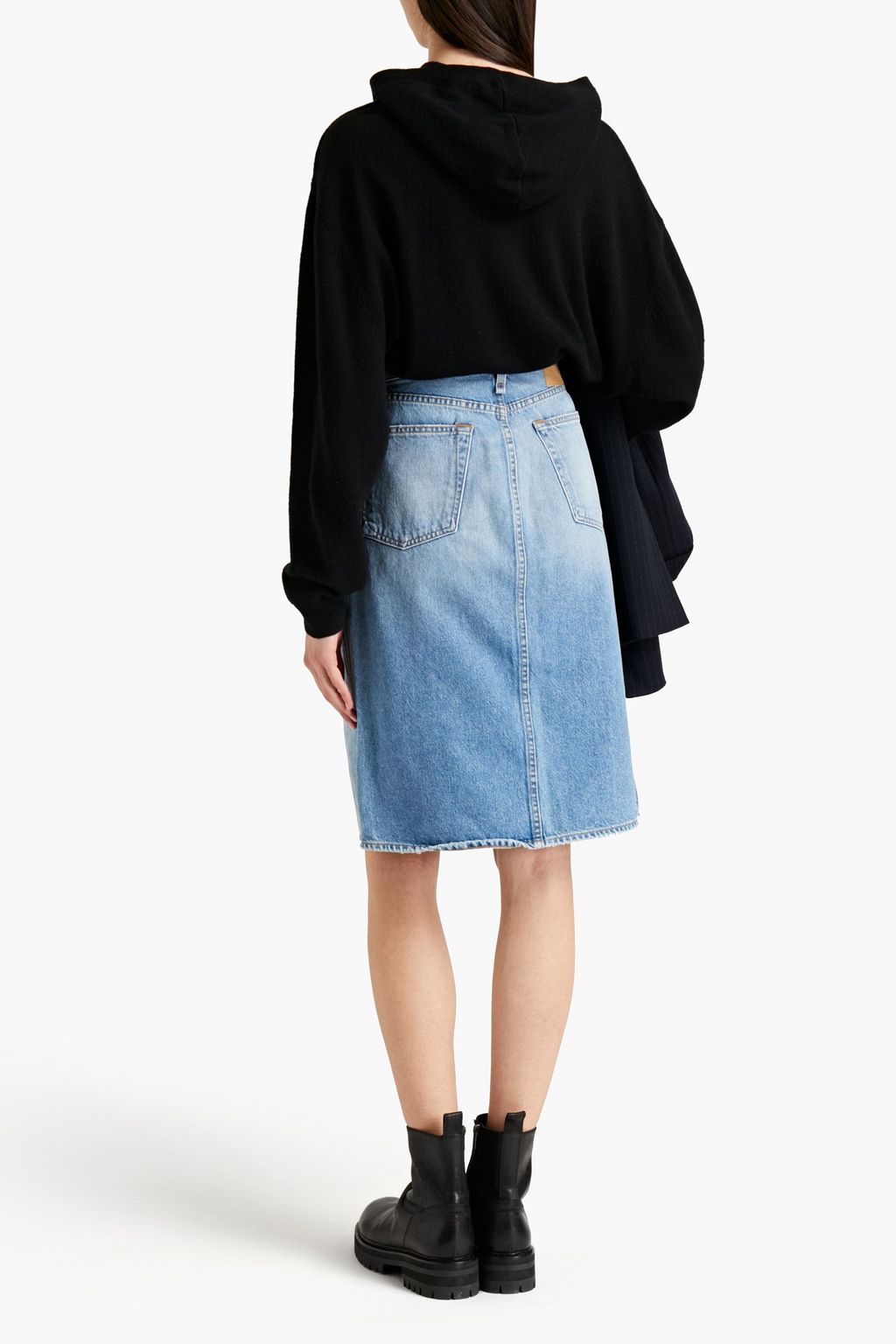 RAG & BONE Distressed denim skirt
