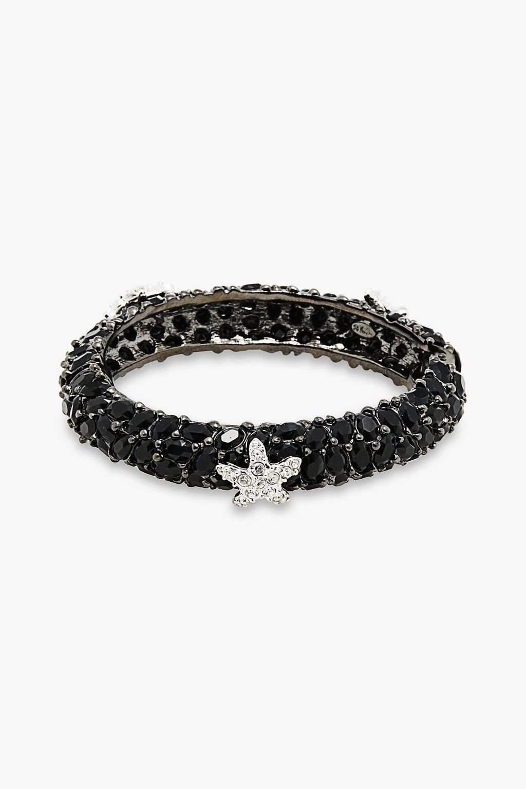 KENNETH JAY LANE Gunmetal-tone crystal bracelet