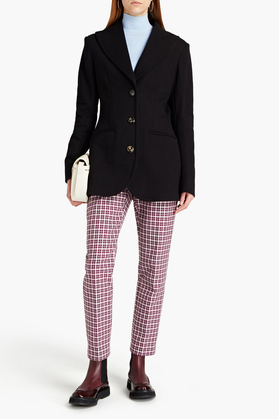 Marni Cotton-ponte Blazer In Black