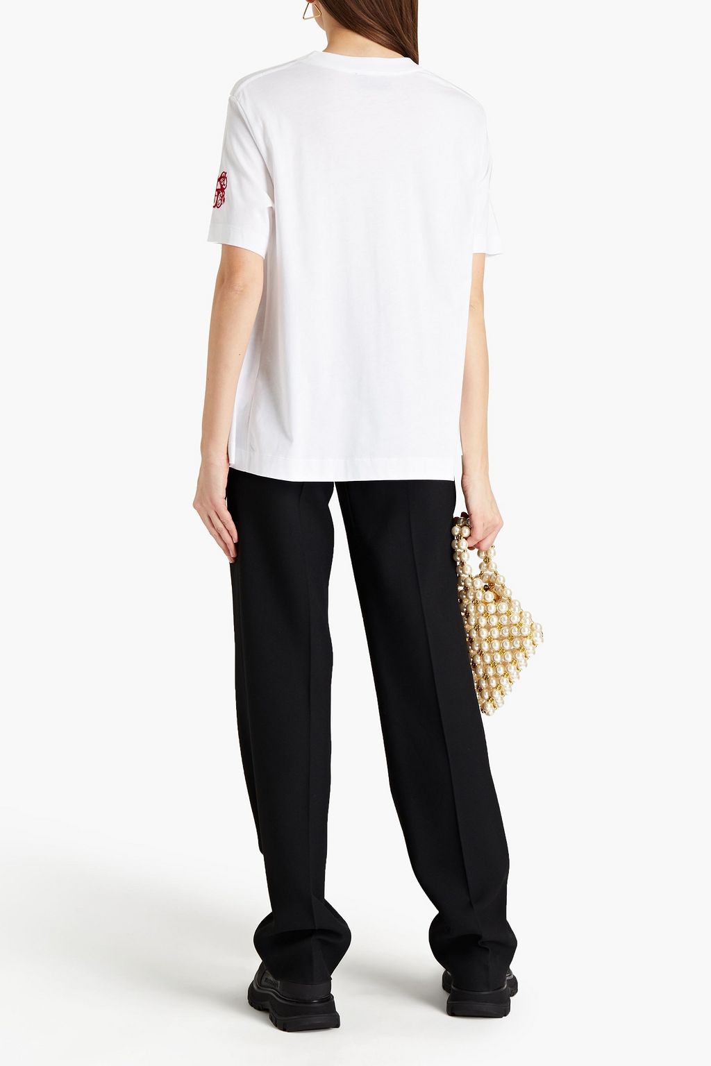 SIMONE ROCHA Logo-embroidered Supima cotton-jersey T-shirt