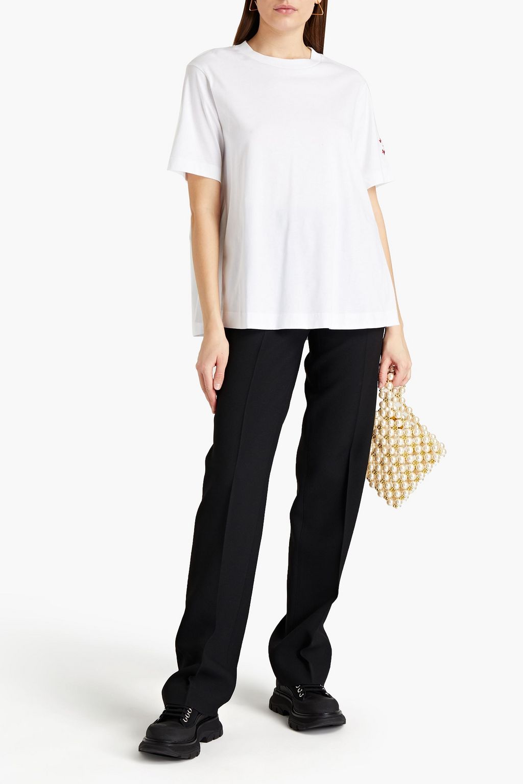 SIMONE ROCHA Logo-embroidered Supima cotton-jersey T-shirt