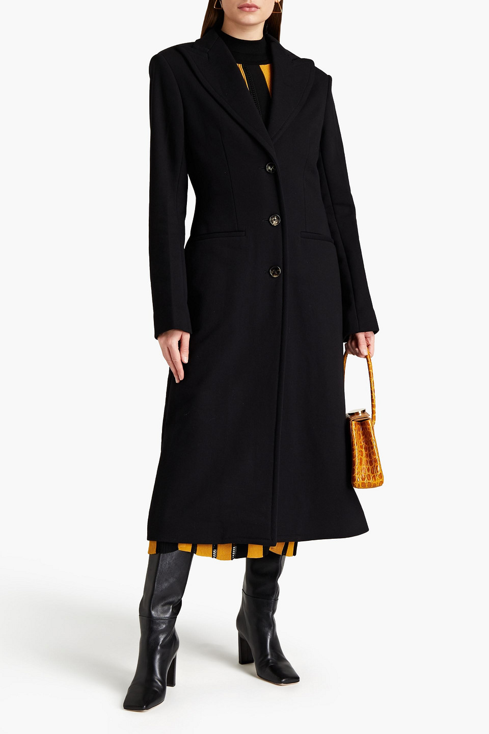 Marni Cotton-ponte Coat In Black