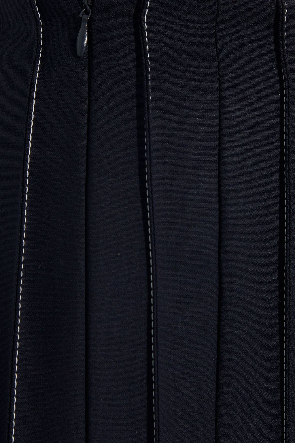 GABRIELA HEARST Ernst pleated topstitched wool-blend midi skirt