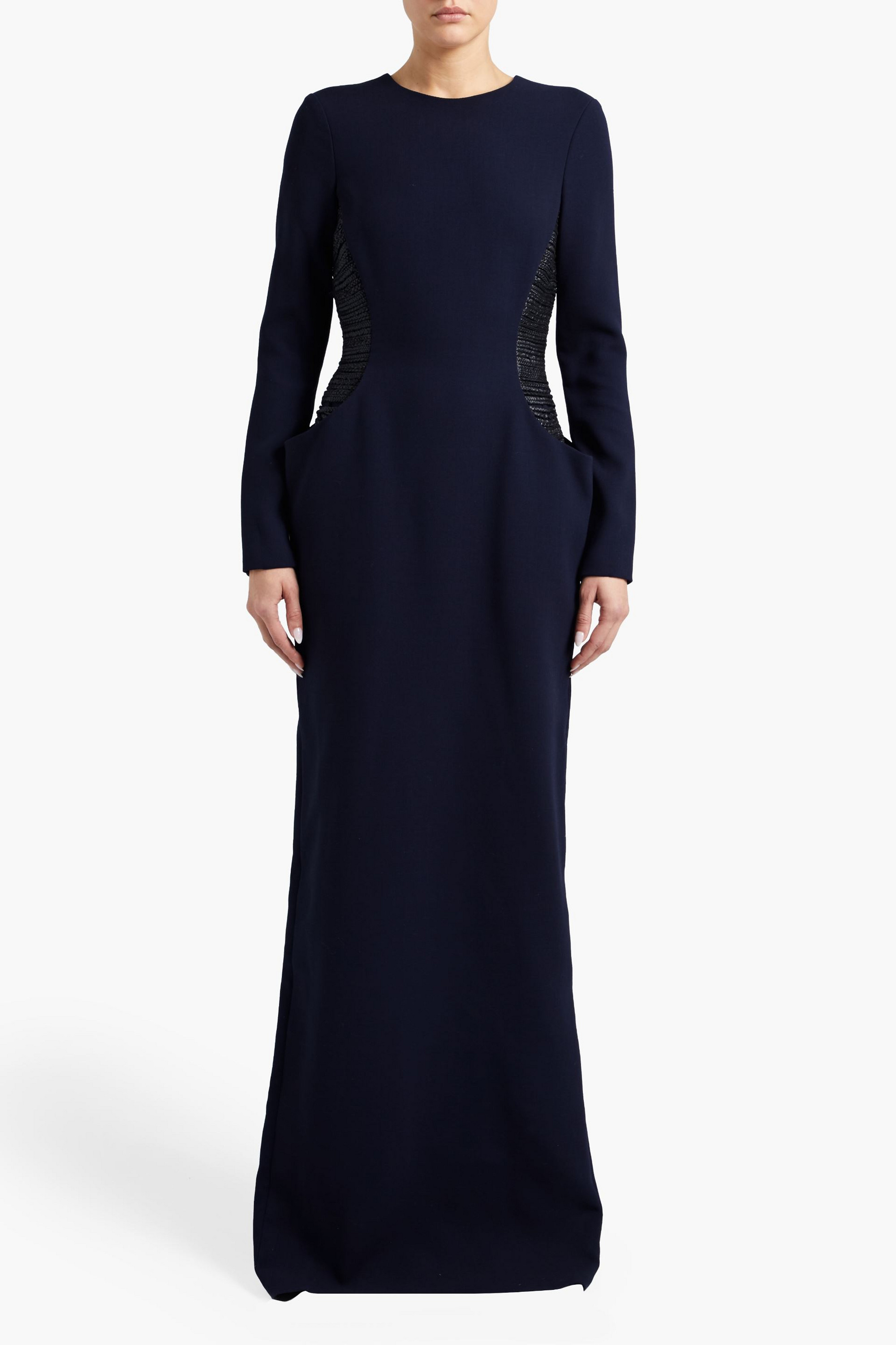 Gabriela Hearst Godzilla braid-trimmed wool-crepe maxi dress