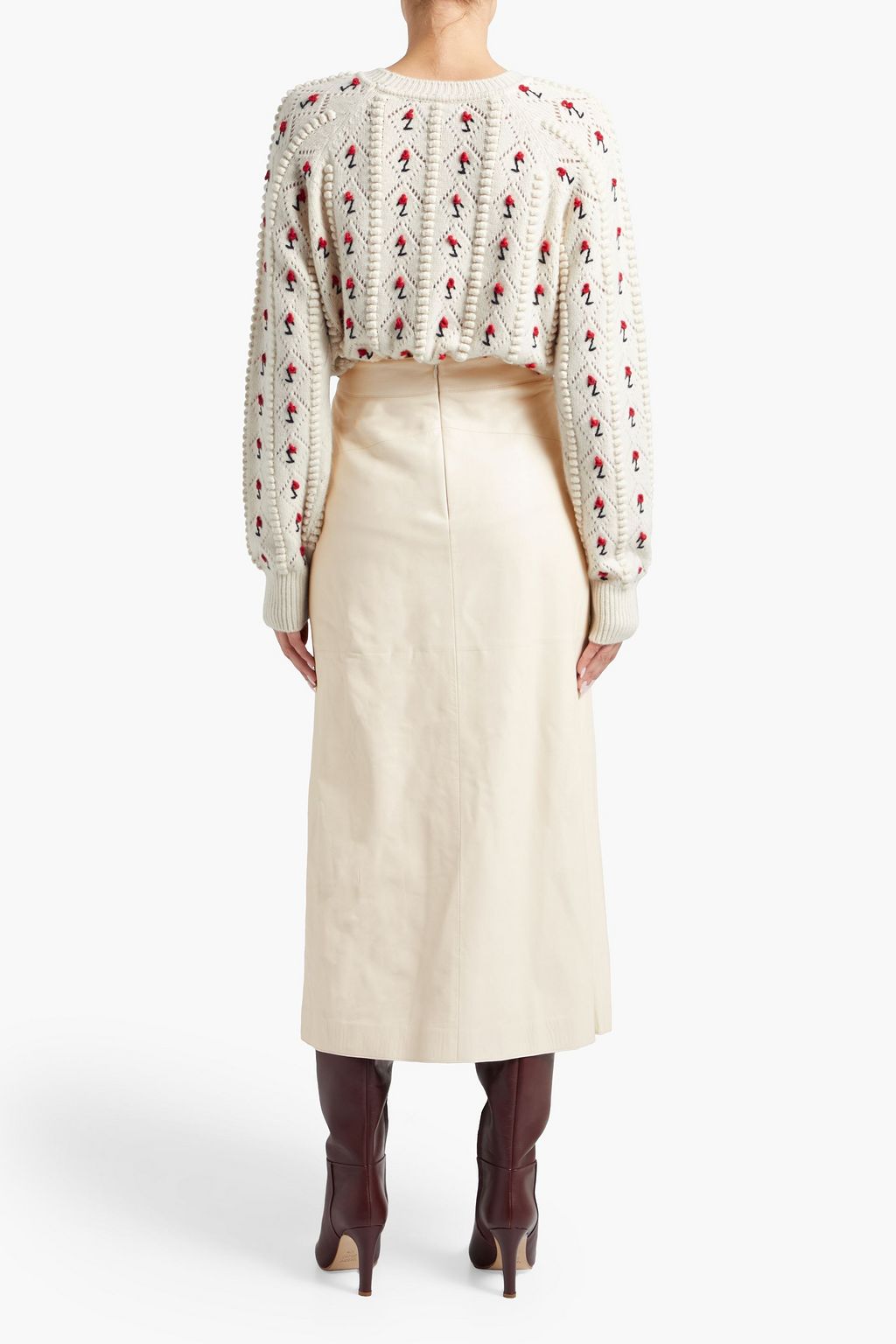 GABRIELA HEARST Wesley pleated leather midi skirt
