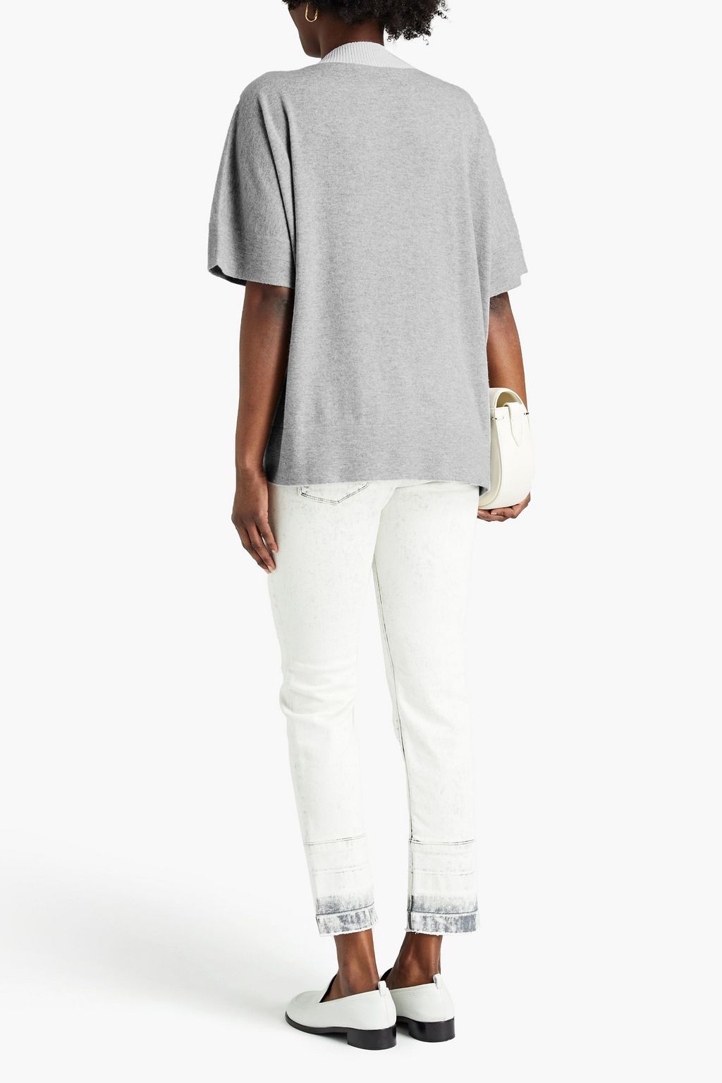 FABIANA FILIPPI Sequin-embellished two-tone cashmere sweater