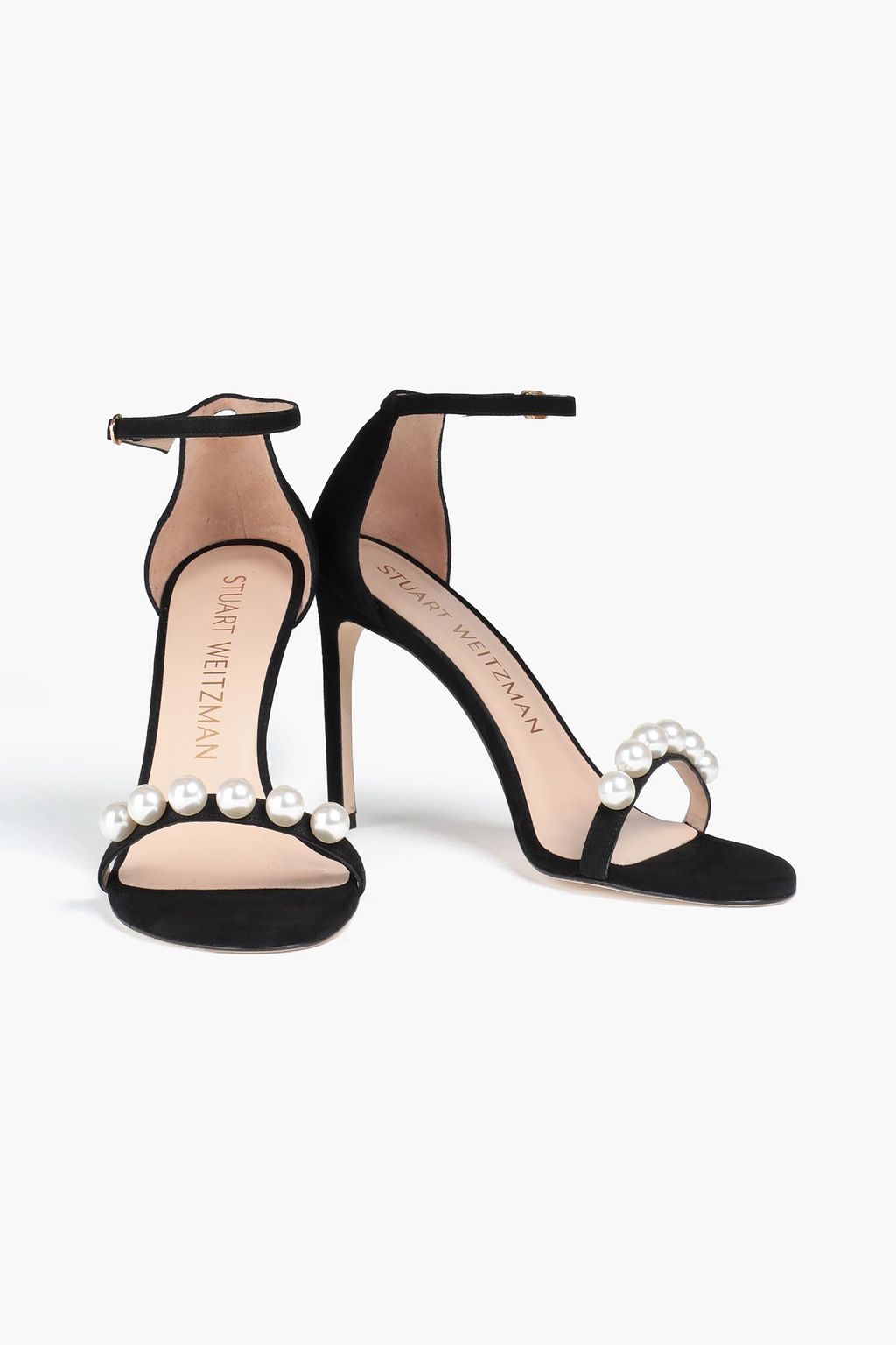 STUART WEITZMAN NudistSong embellished suede sandals