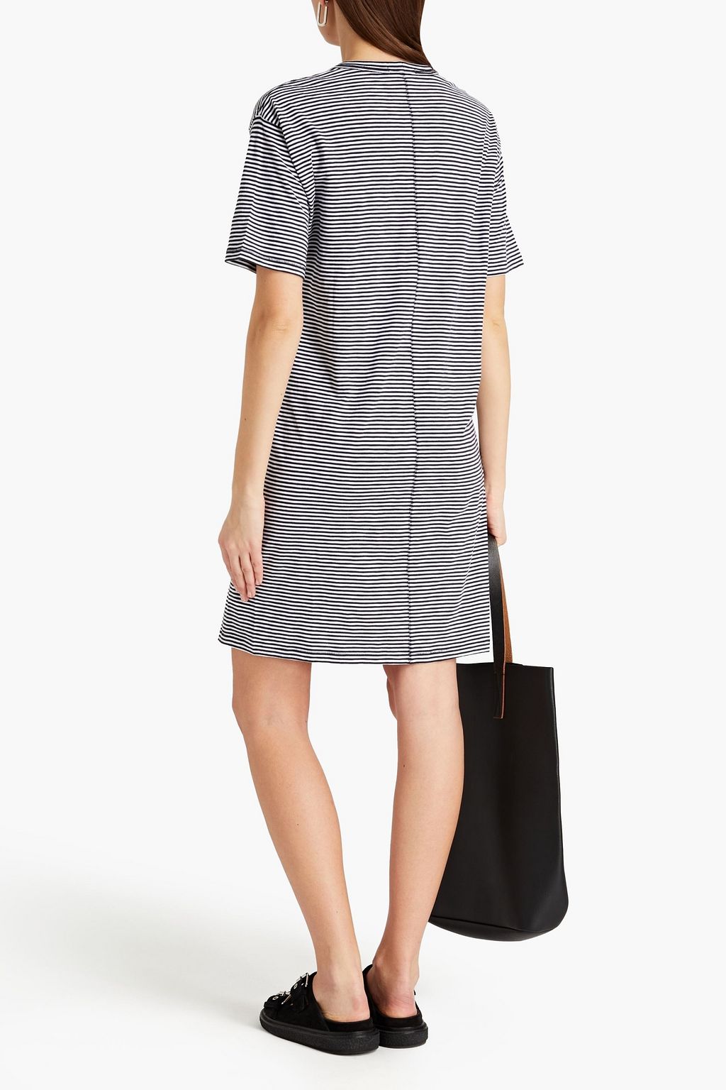 Black Striped organic Pima cotton 