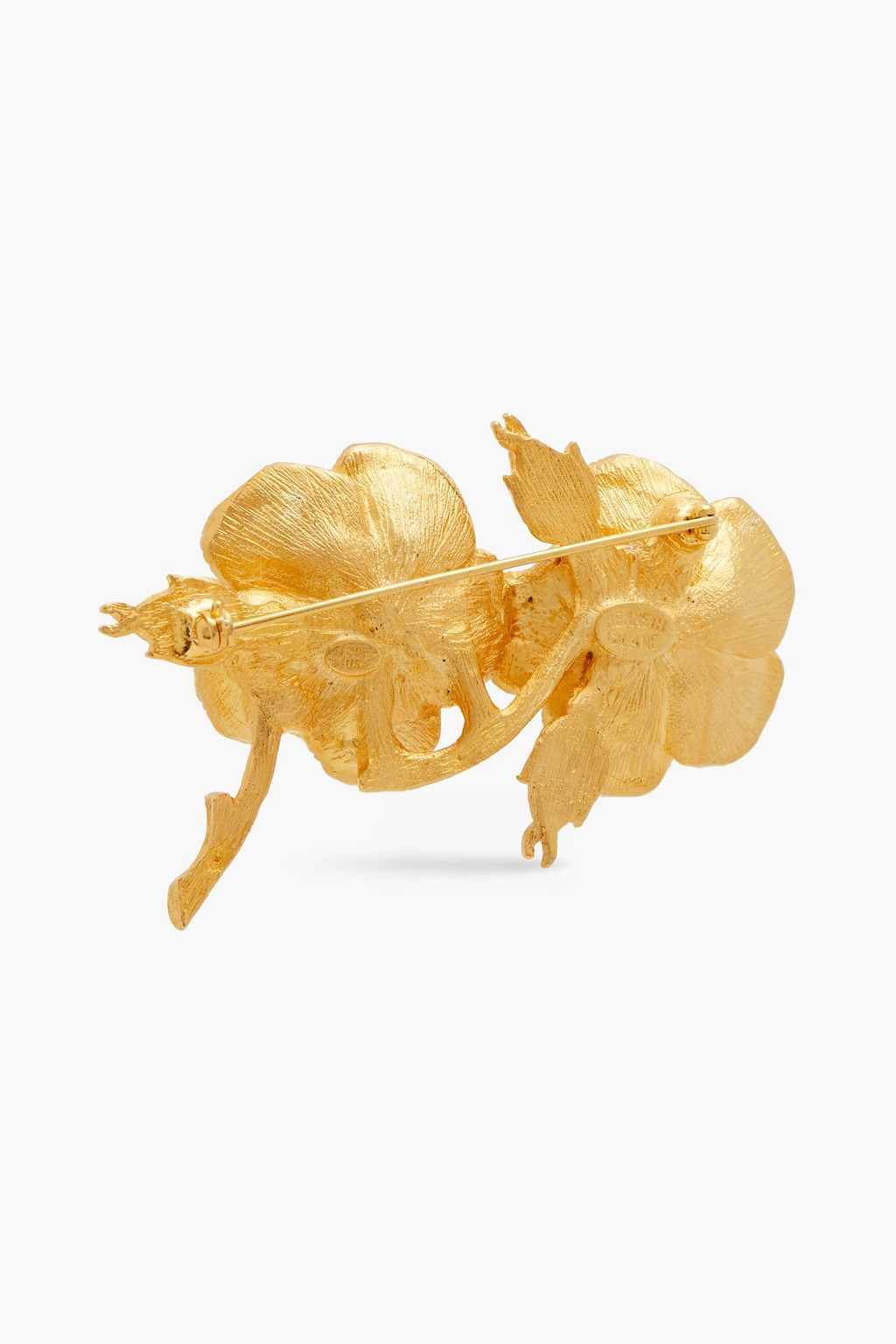 KENNETH JAY LANE Gold-tone crystal brooch