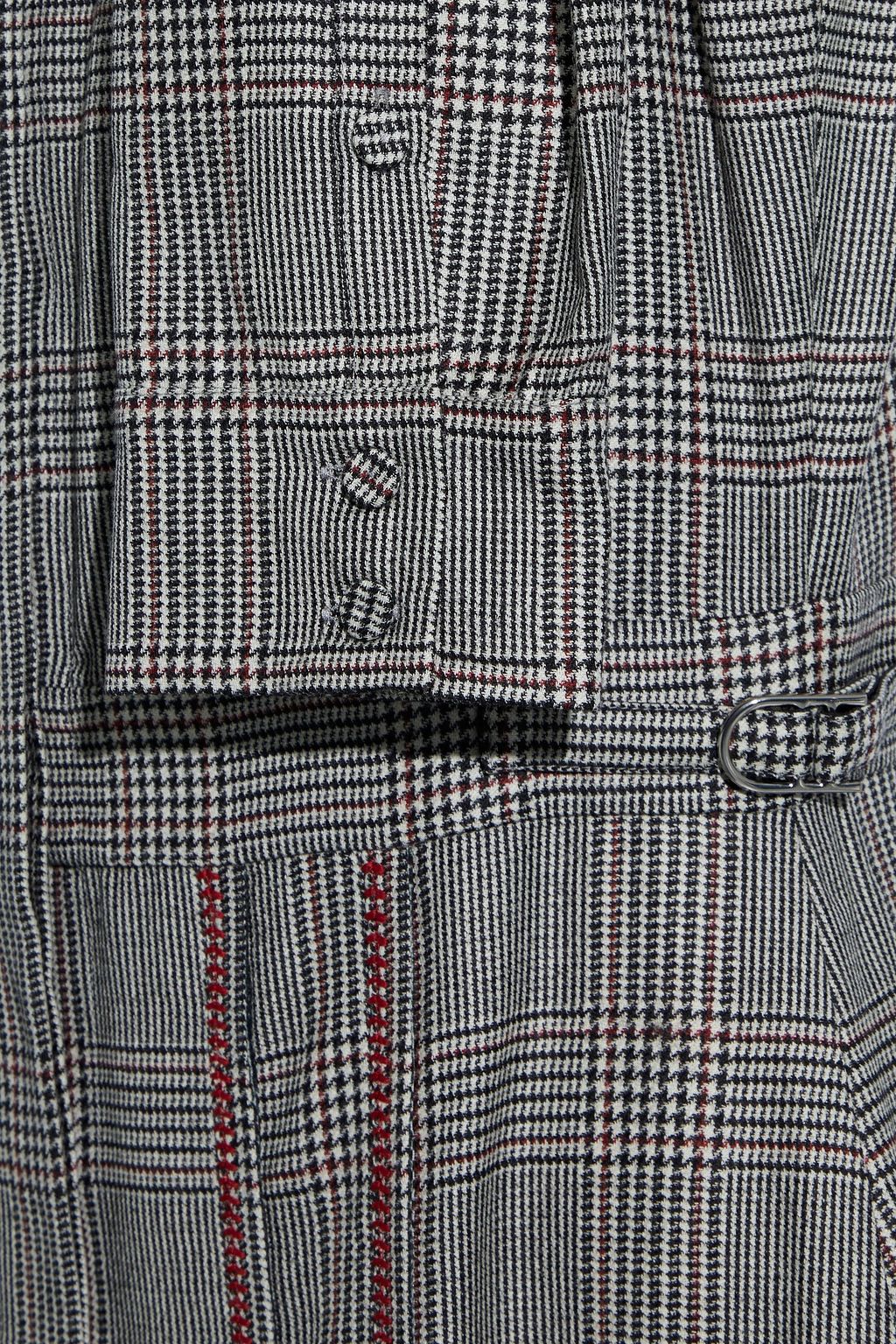 GABRIELA HEARST Ritter pleated houndstooth wool and cashmere-blend shirt dress