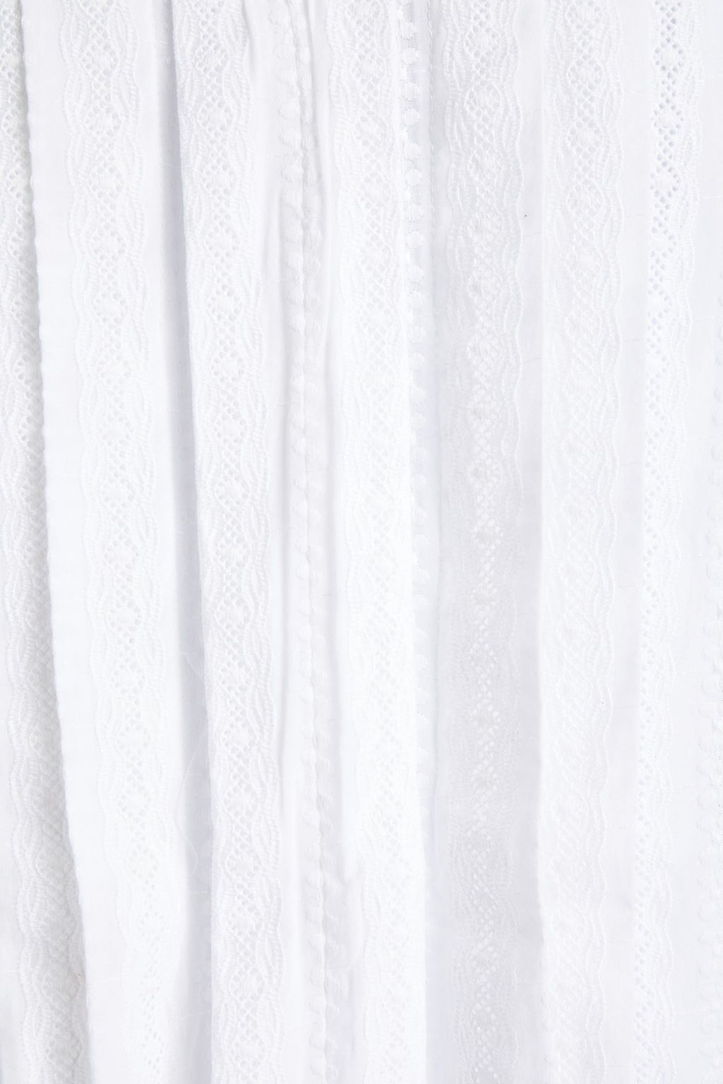 SANDRO Faune pleated embroidered cotton blouse