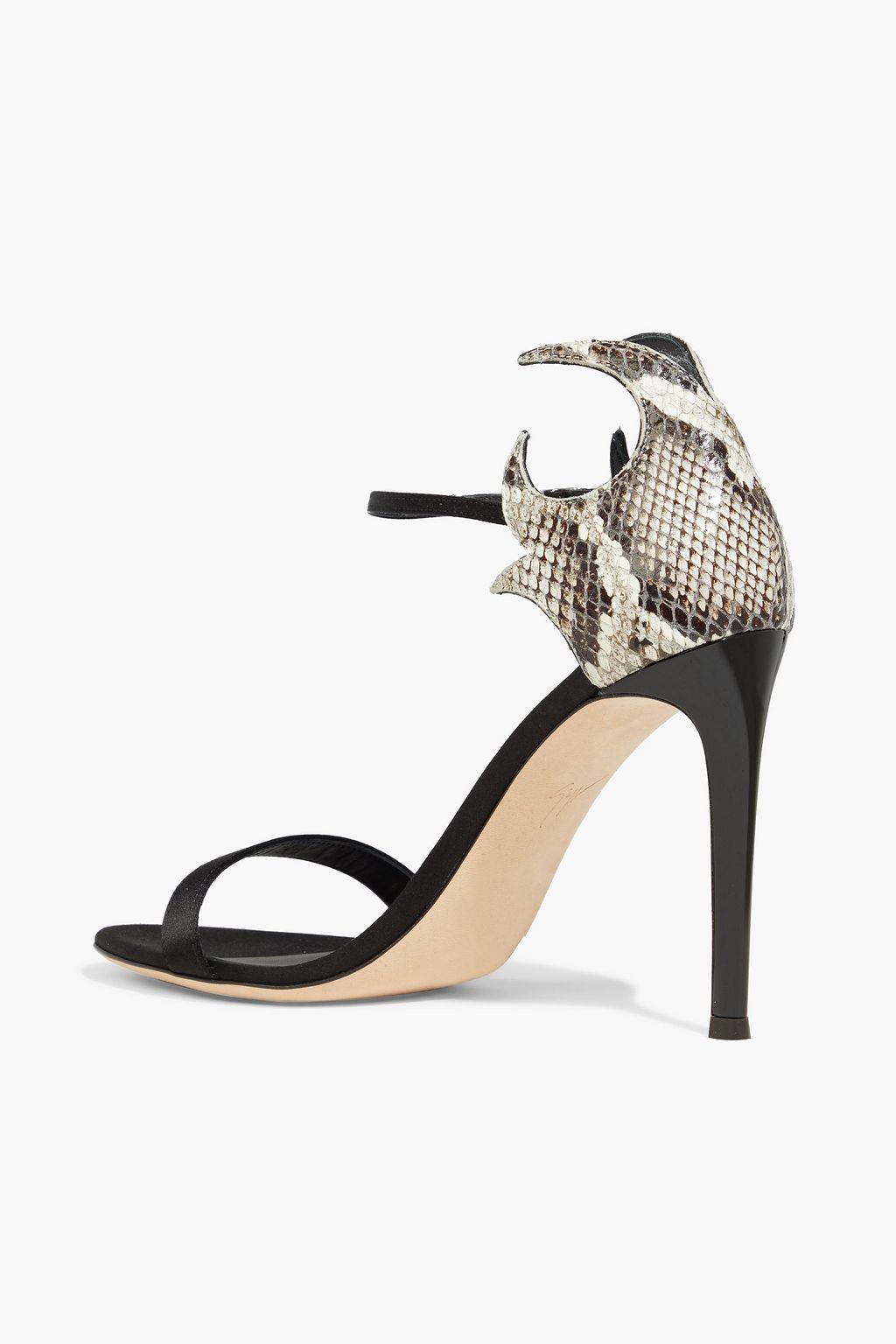 GIUSEPPE ZANOTTI Basic 85 crystal-embellished satin sandals