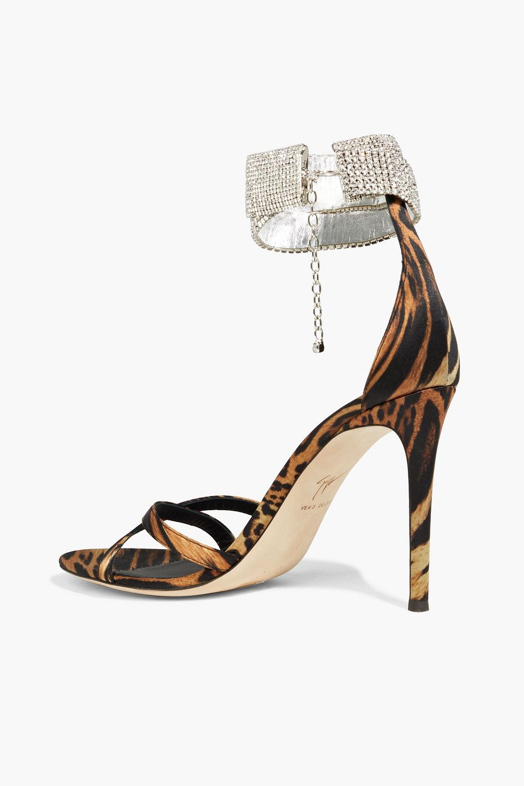 GIUSEPPE ZANOTTI Crystal-embellished satin sandals
