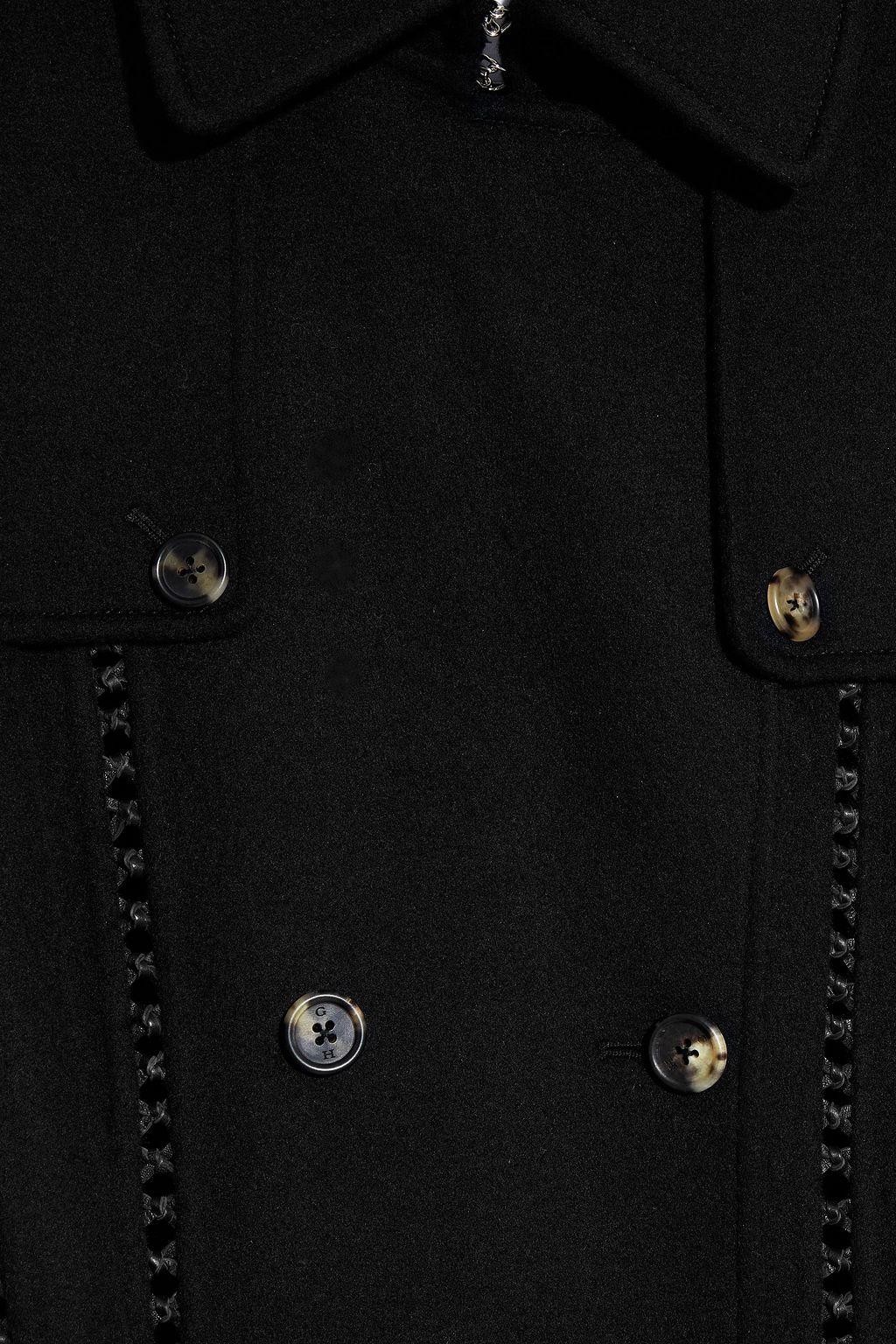 GABRIELA HEARST Leather-trimmed cashmere trench coat