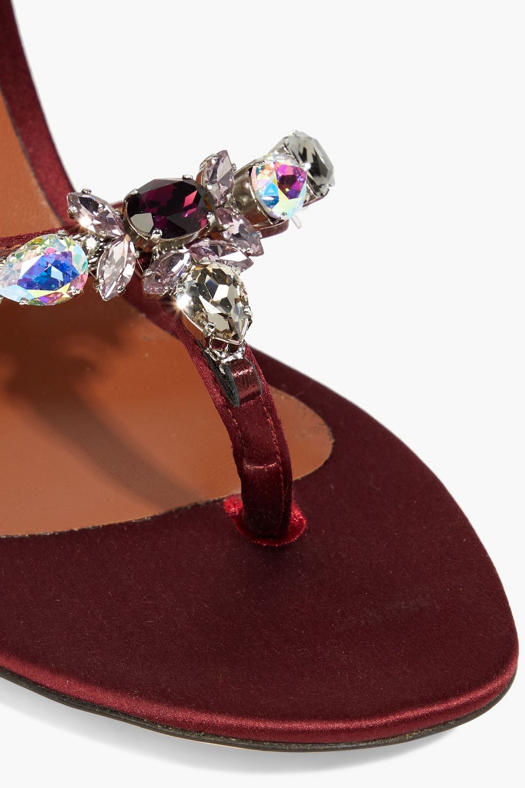 ETRO Crystal-embellished satin sandals
