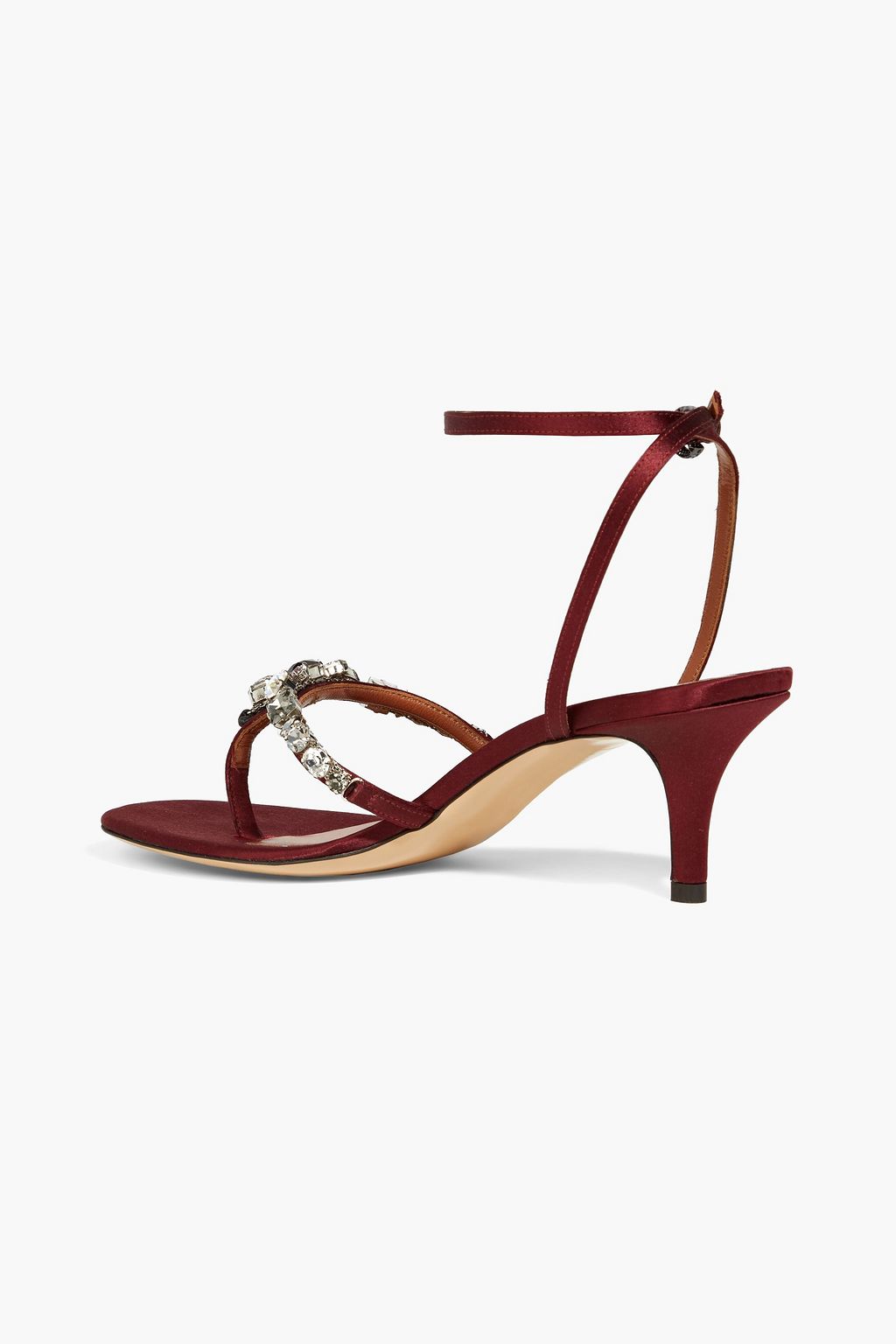 ETRO Crystal-embellished satin sandals