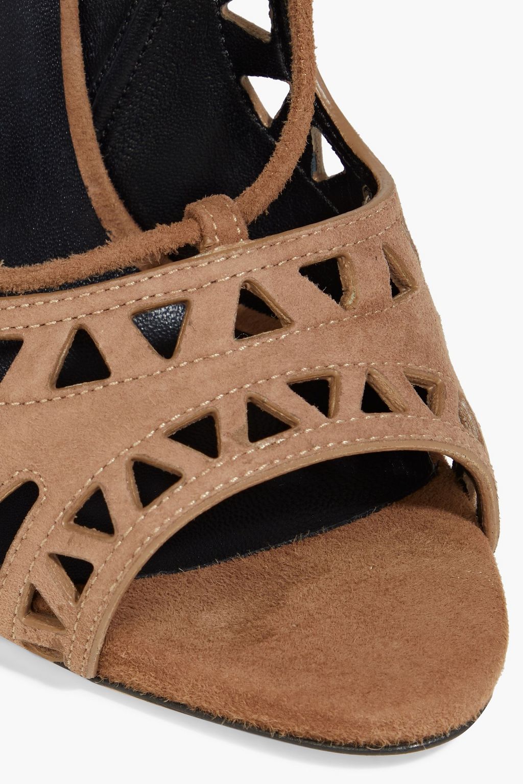 GIUSEPPE ZANOTTI Coline 110 lace-up laser-cut suede sandals