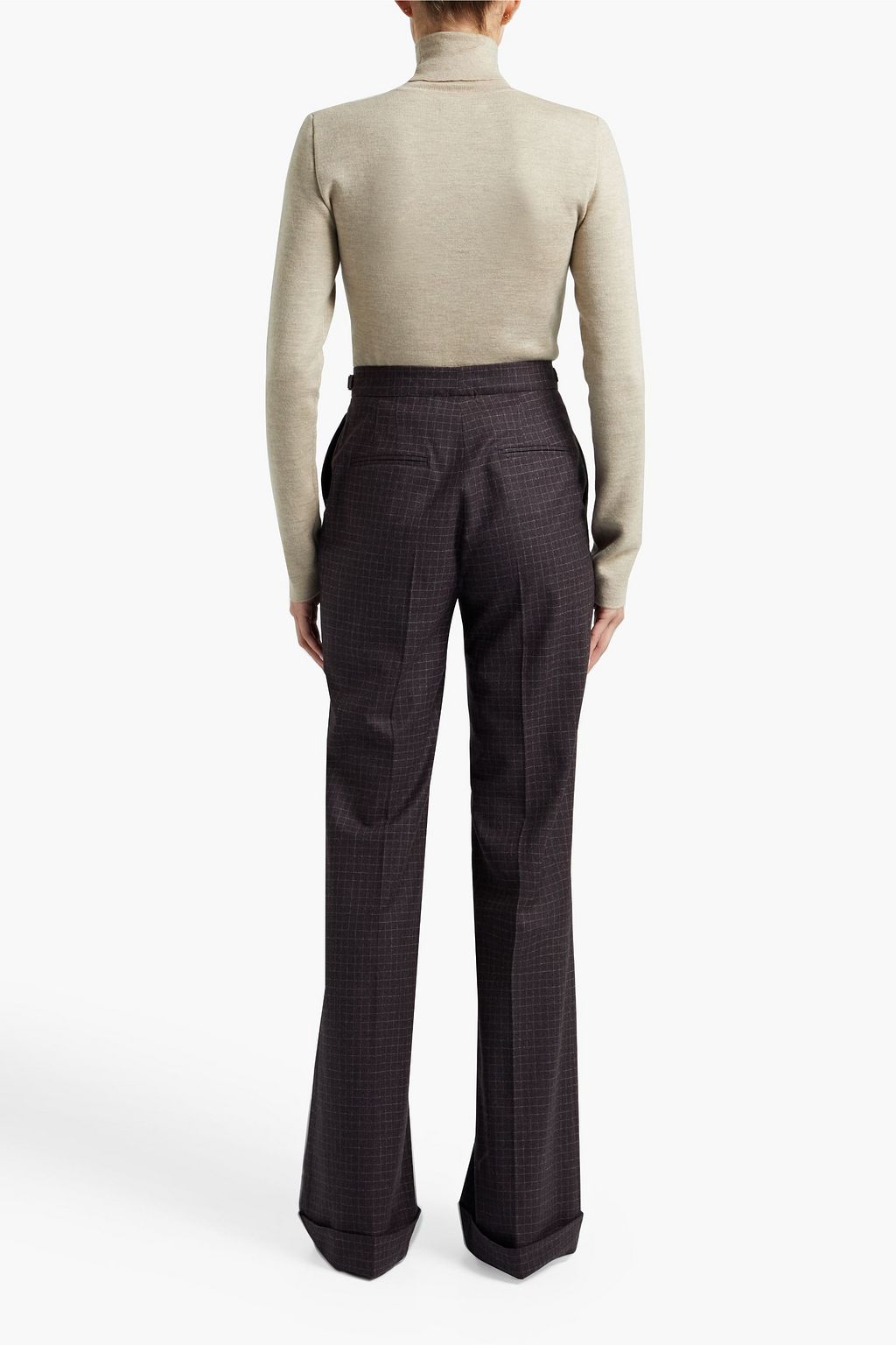 GABRIELA HEARST Shipton checked stretch-wool wide-leg pants