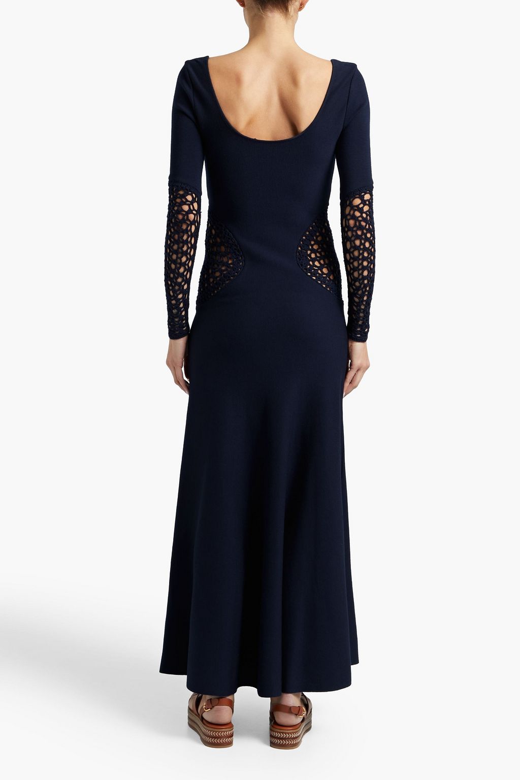 GABRIELA HEARST Payne macramé-paneled wool maxi dress