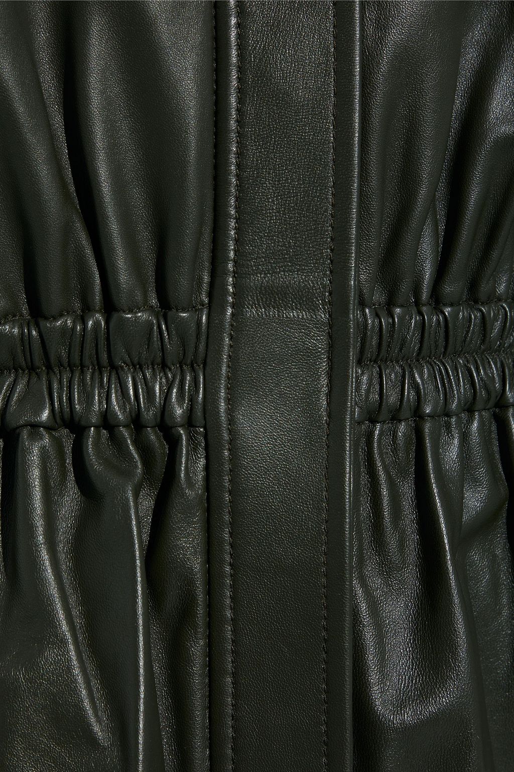 GABRIELA HEARST Ares leather midi shirt dress