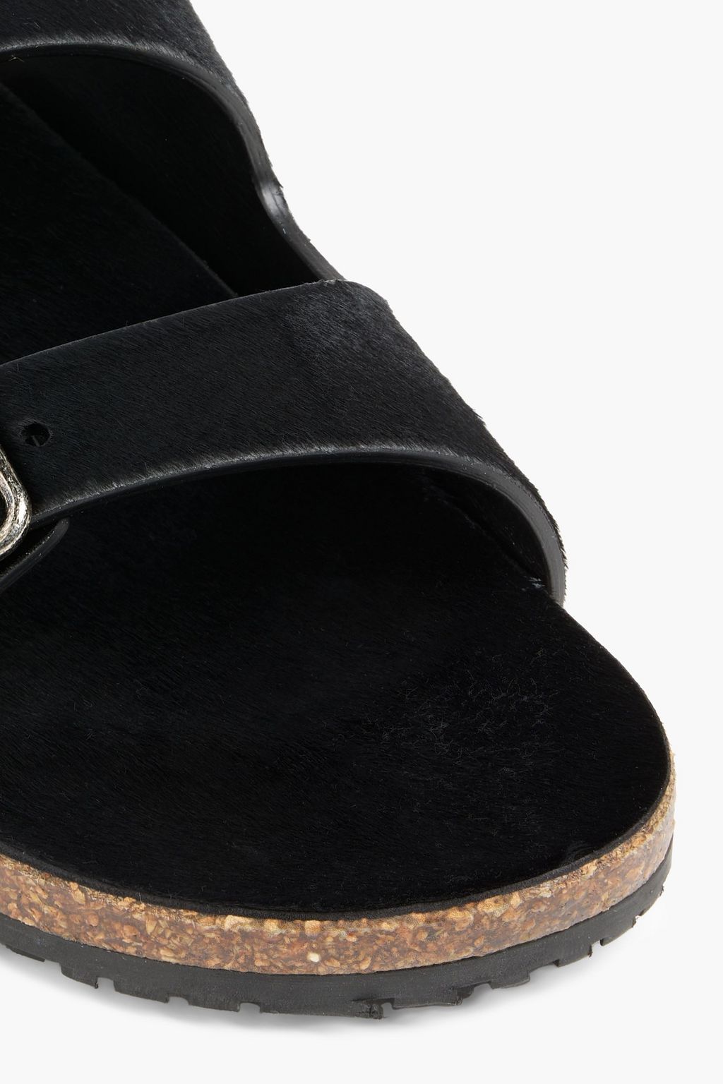 SAINT LAURENT Buckled calf-hair sandals
