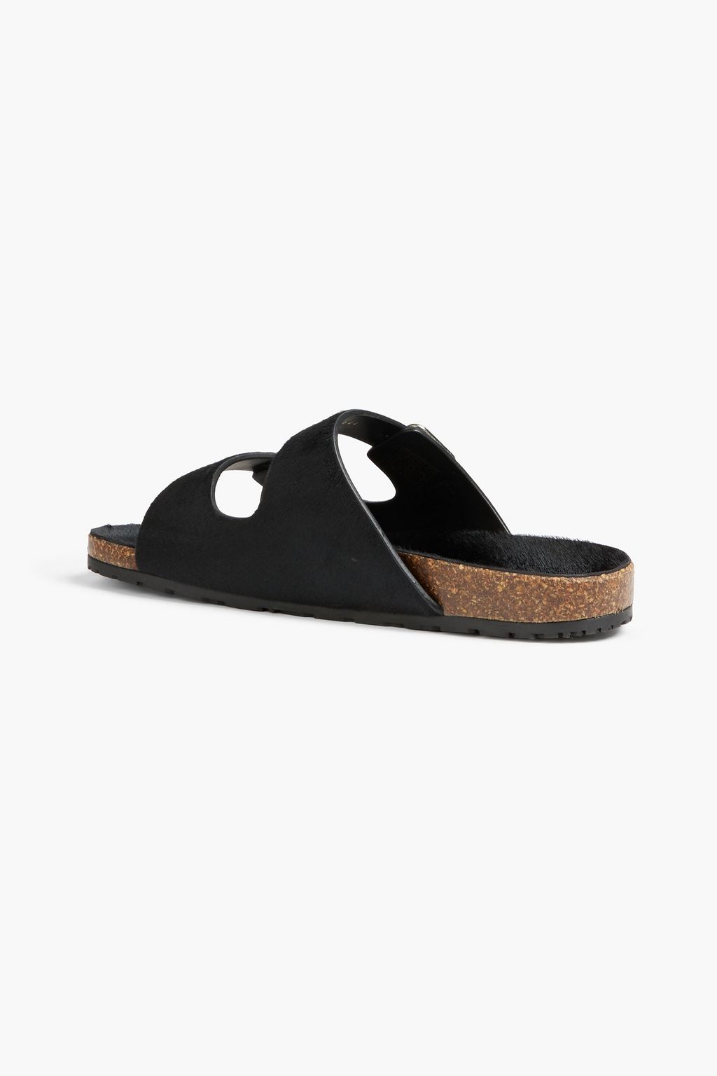 SAINT LAURENT Buckled calf-hair sandals