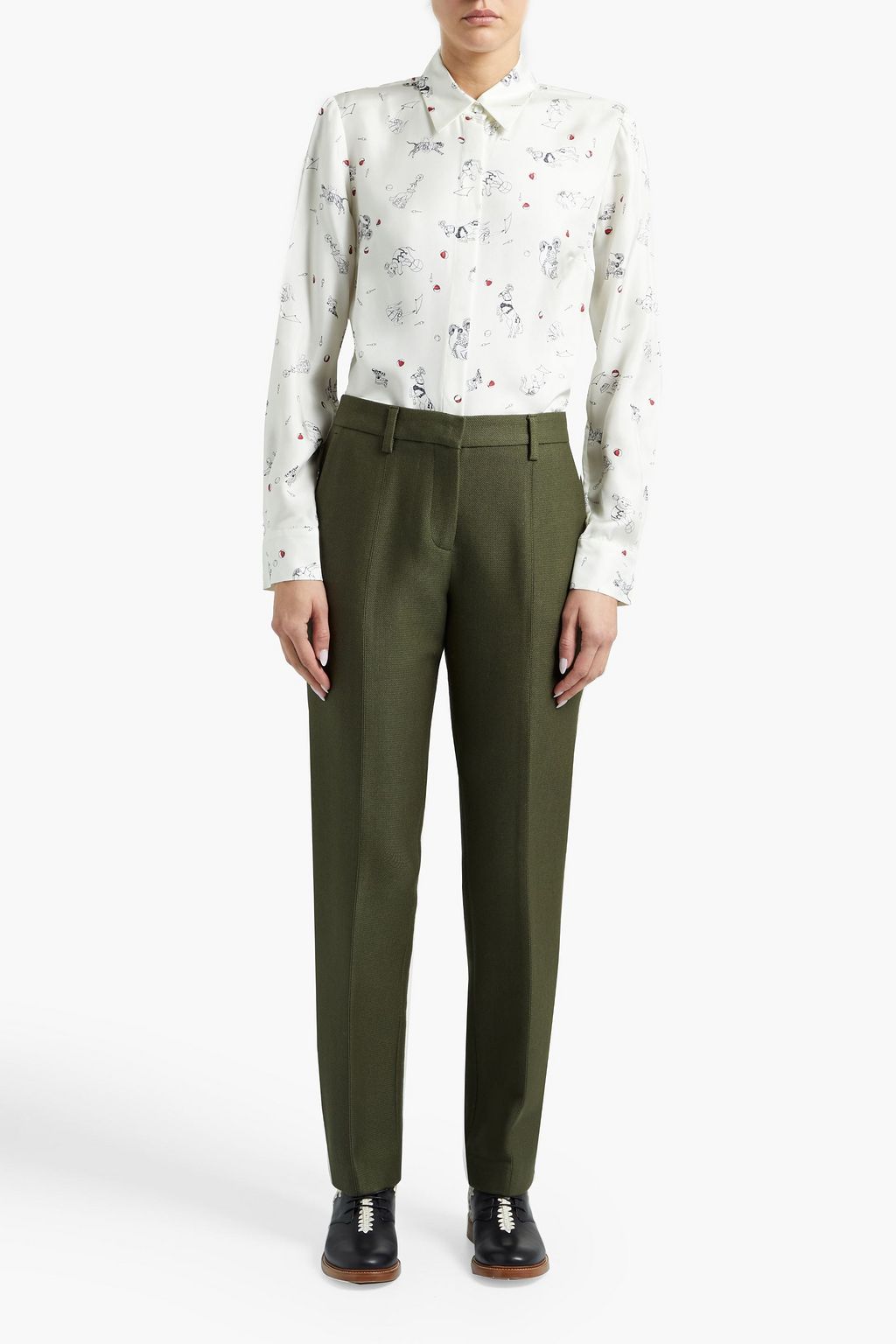 GABRIELA HEARST Francisco wool and silk-blend straight-leg pants