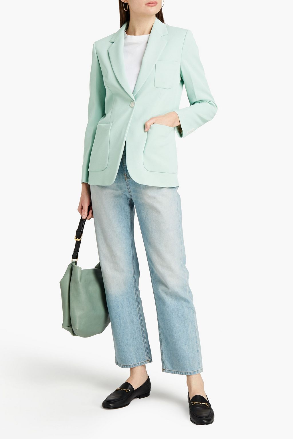 SANDRO Huguette piqué blazer