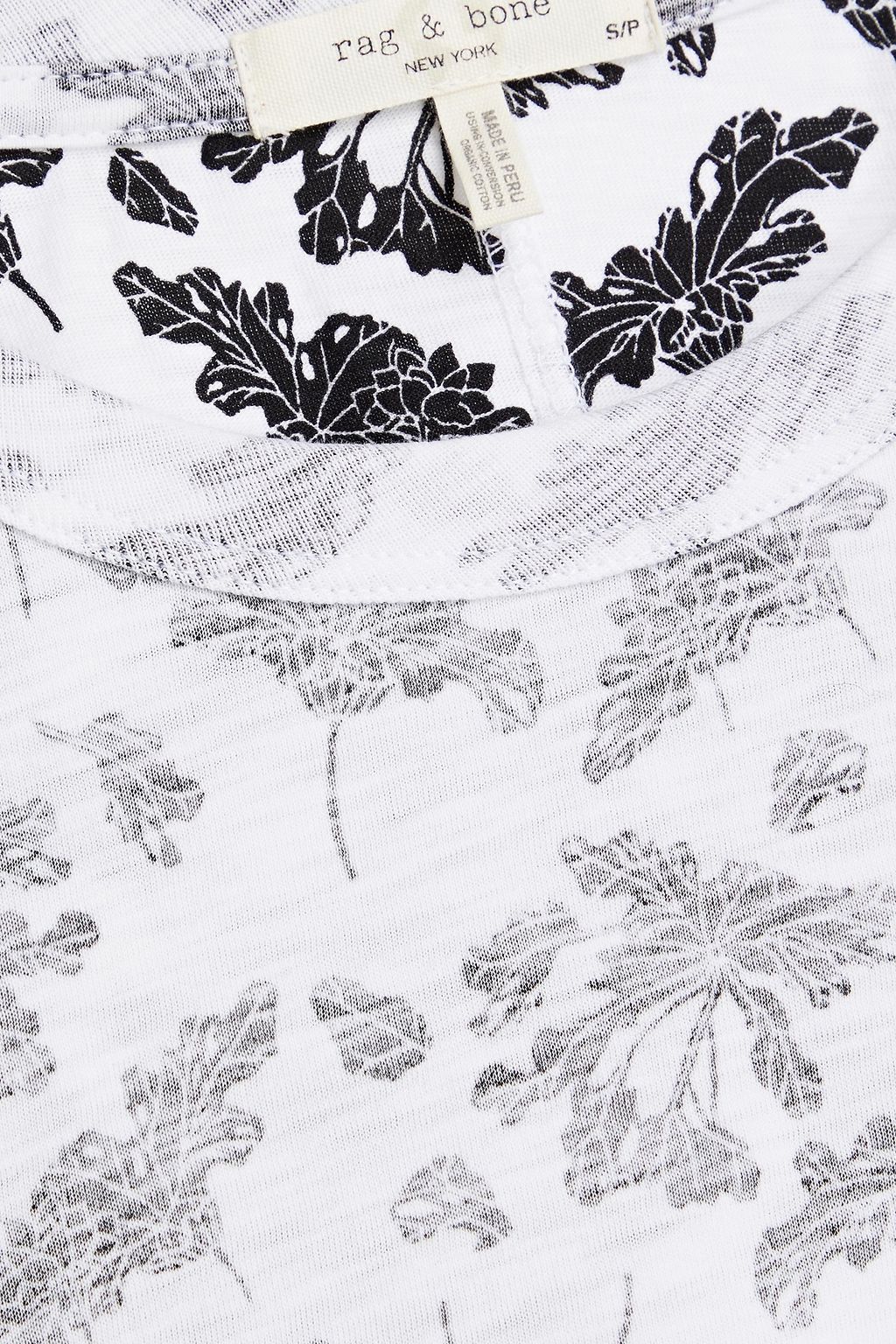 RAG & BONE Floral-print organic Pima cotton-jersey T-shirt