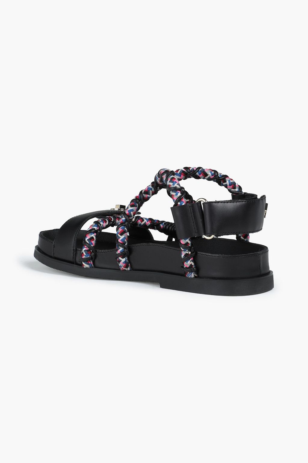 sandro flat leather sandals