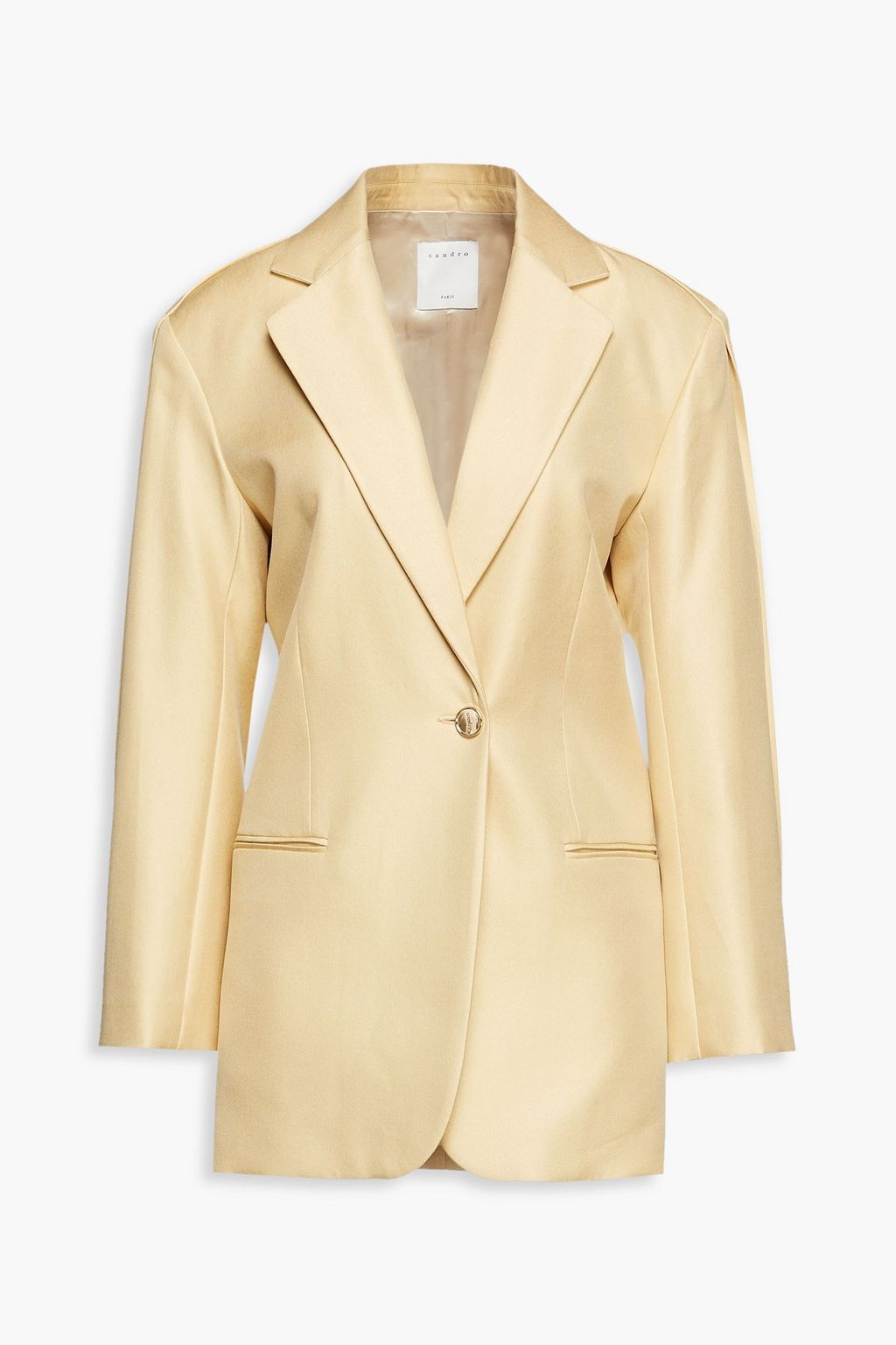 SANDRO Ebene pleated twill blazer | THE OUTNET