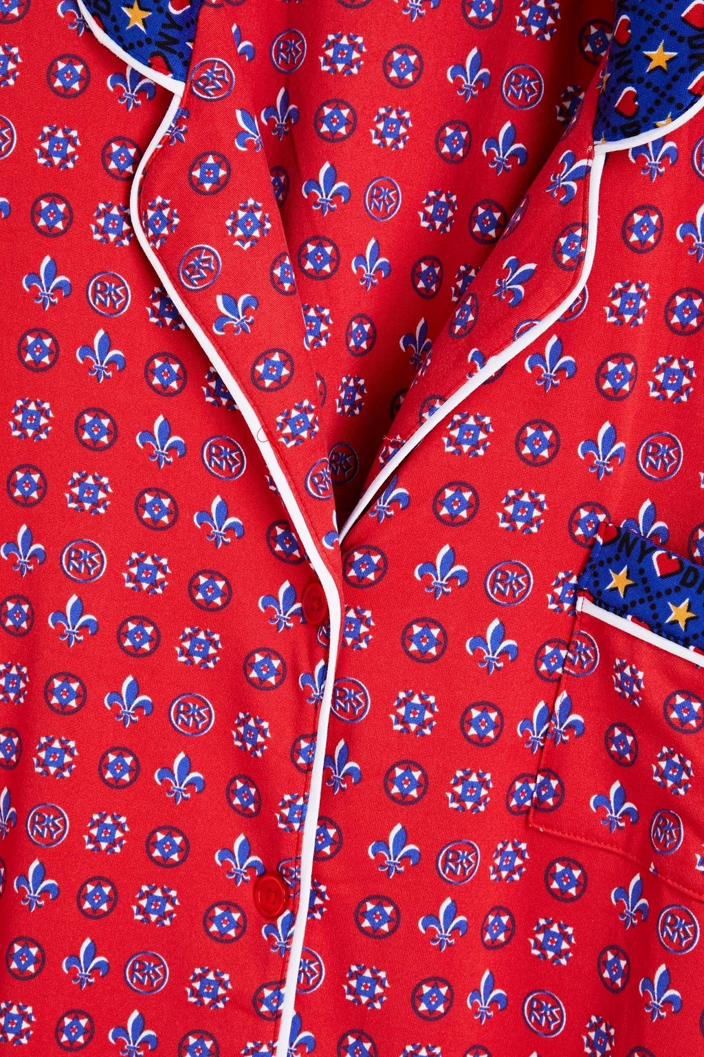 DKNY Printed stretch-jersey pajama set
