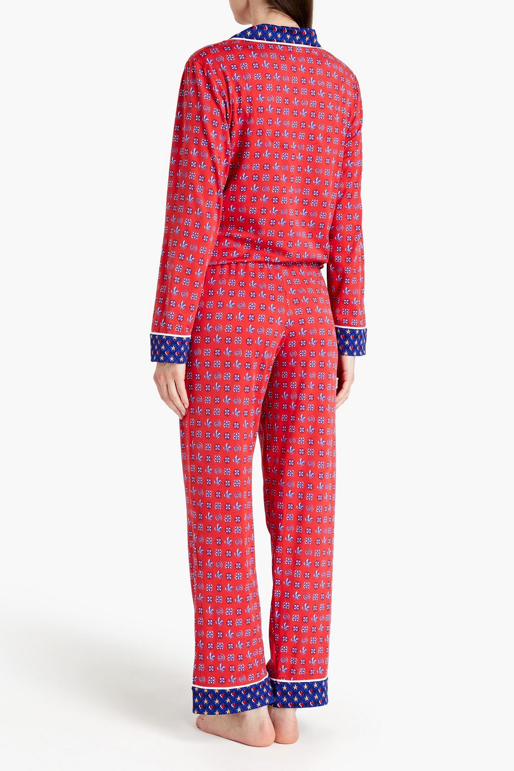 DKNY Printed stretch-jersey pajama set