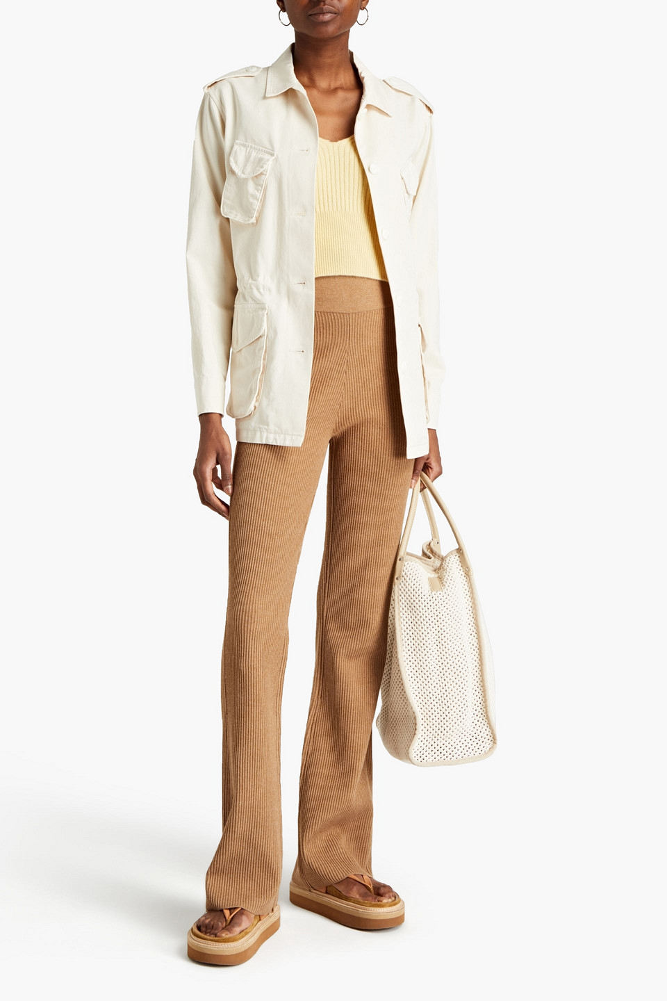 Rag & Bone Ohara Cotton Jacket In Ecru