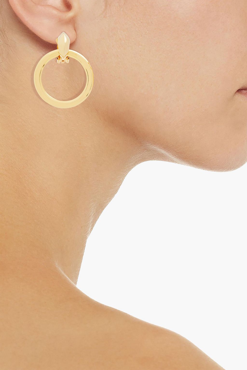 KENNETH JAY LANE Gold-tone hoop earrings