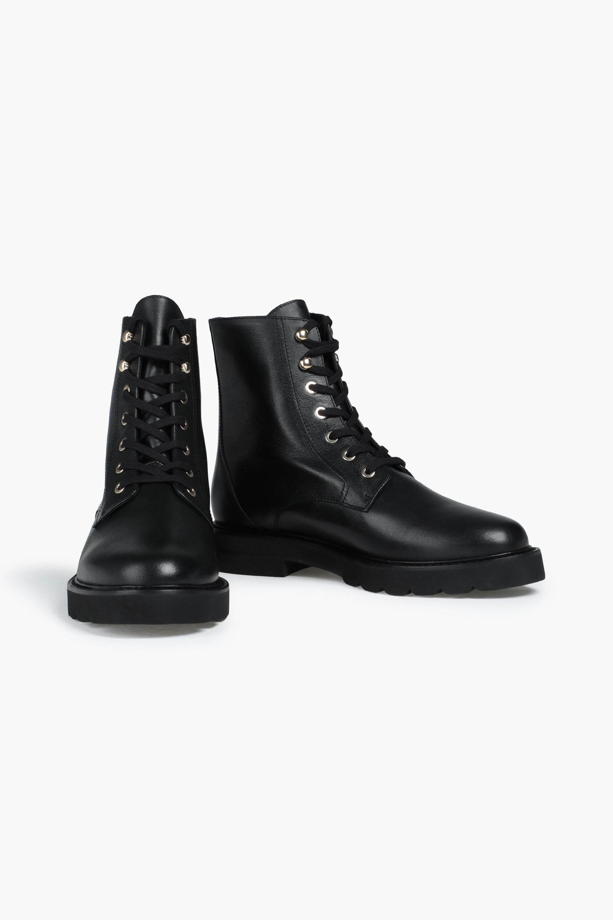 Stuart Weitzman Mila leather combat boots thumbnail