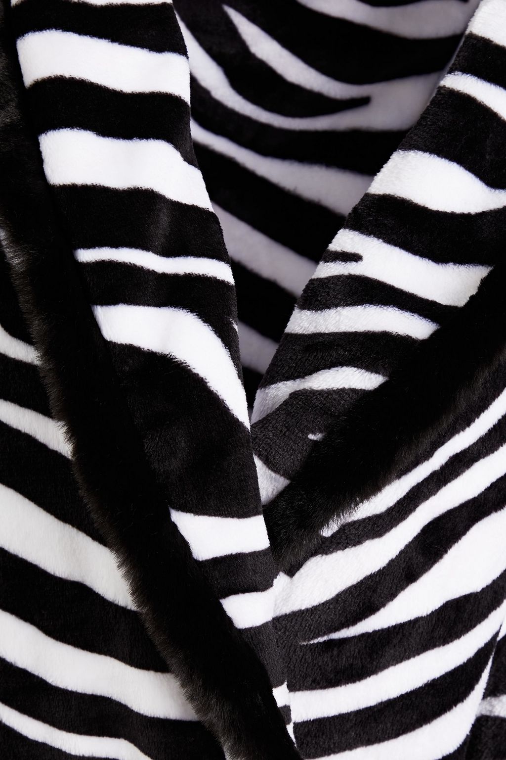 DKNY Zebra-print fleece robe