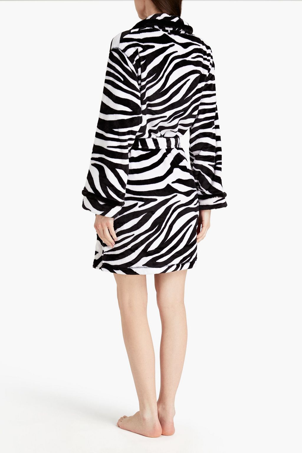 DKNY Zebra-print fleece robe